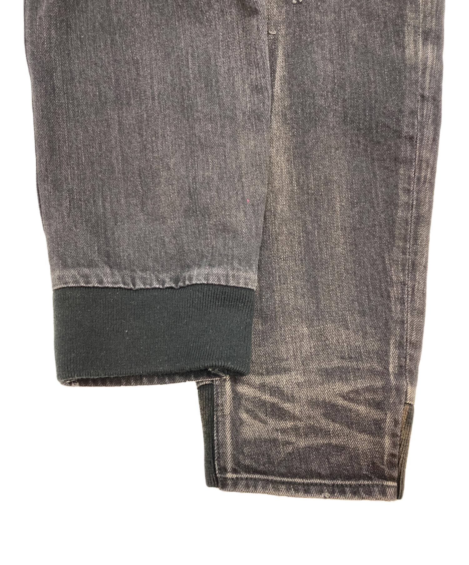 中古・古着通販】glamb (グラム) パッチワークデニムパンツ ブラック