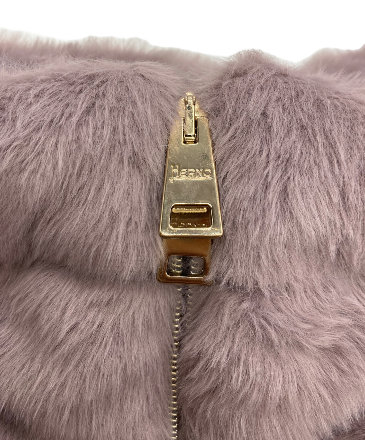 中古・古着通販】HERNO (ヘルノ) エコファーダウンジャケット ピンク