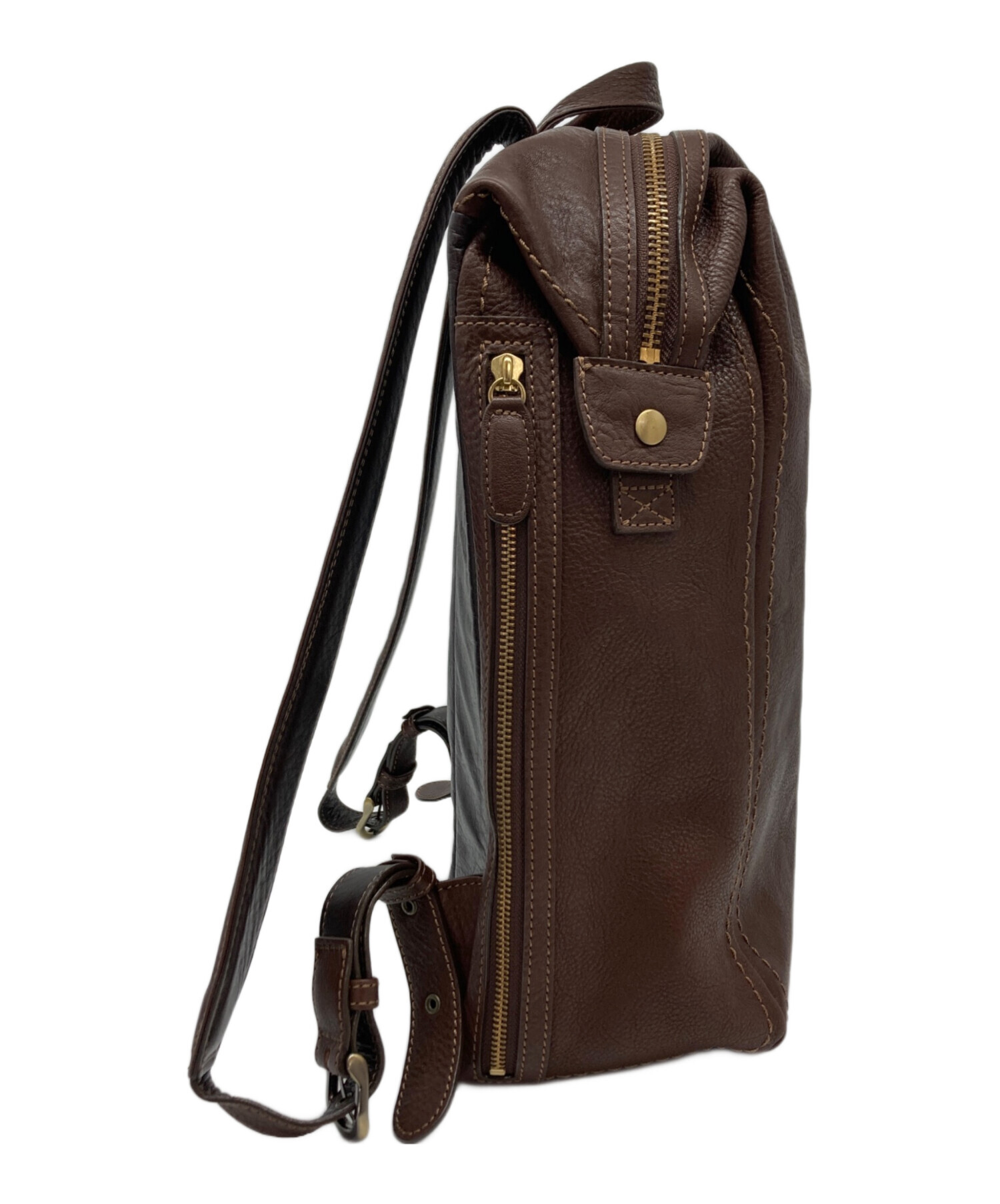 （訳あり）土屋鞄　トーンオイルヌメ　ソフトバックパック　こげ茶 土屋鞄 トーンオイルヌメ ソフトミディアムバックパックは大人が使える