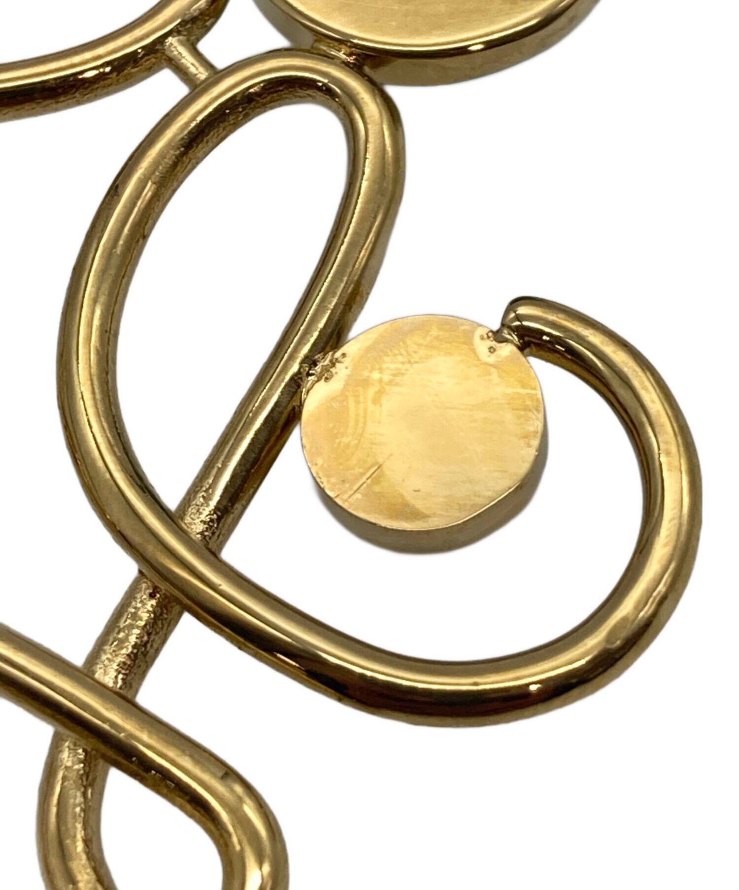 中古・古着通販】LOEWE (ロエベ) アナグラムブローチ ゴールド