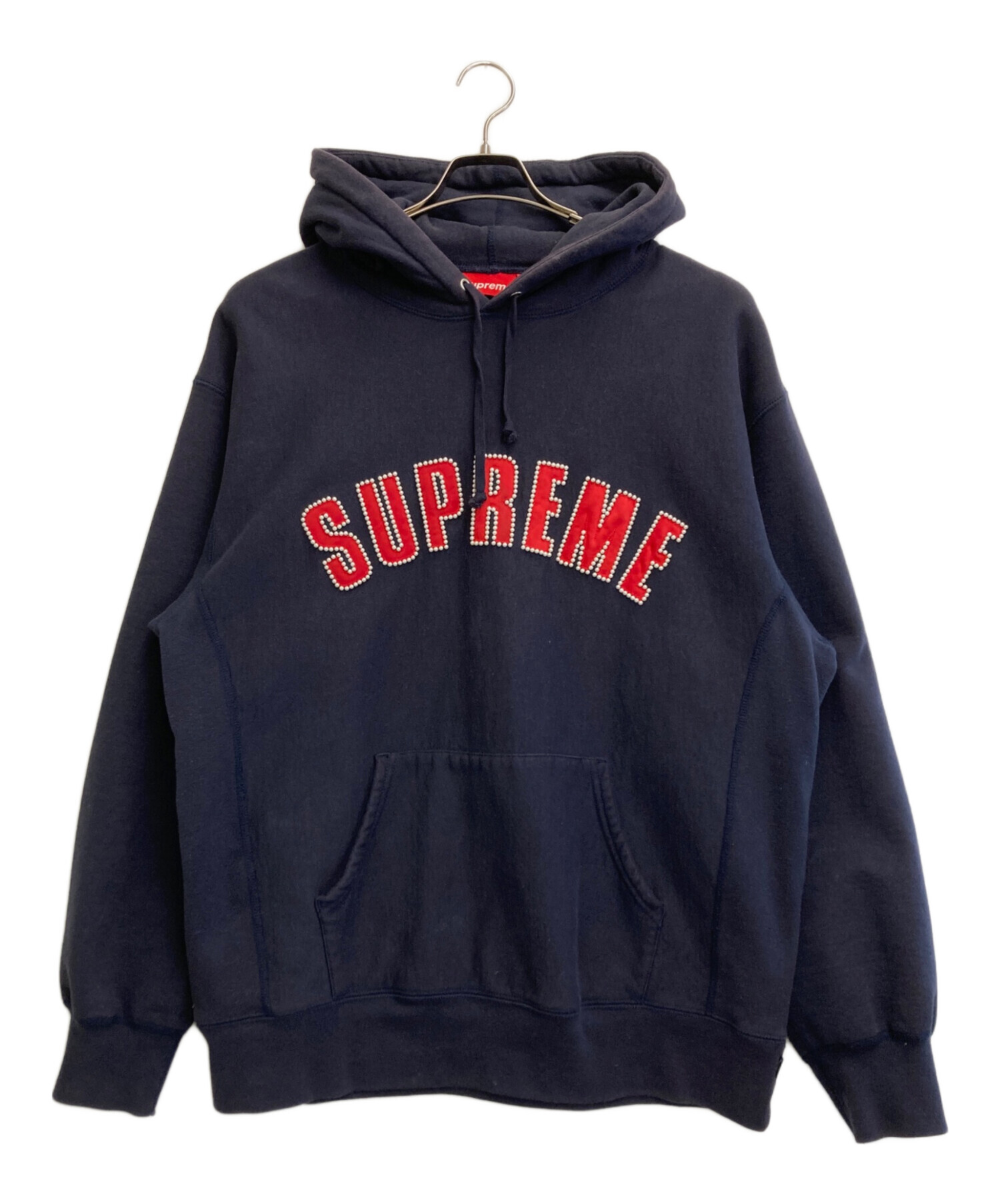Supreme ネイビー パールロゴパーカー 中古・古着通販】SUPREME (シュプリーム) パールロゴパーカー ネイビー