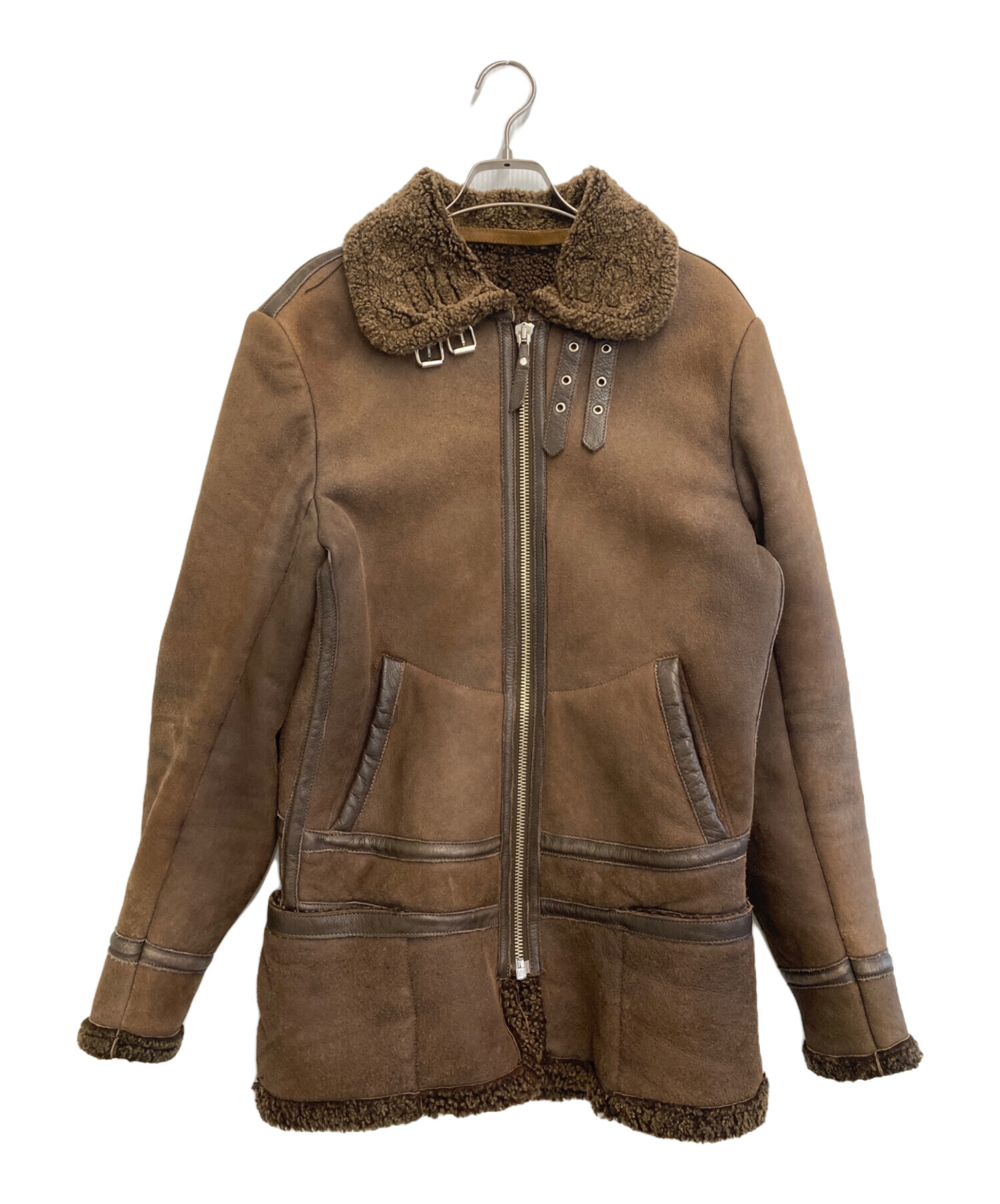 Carel van Laere カレルヴァンラーレ ムートンジャケット 切り替え 中古・古着通販】Carel Van Laere (キャレルヴァンラーレ) ムートン