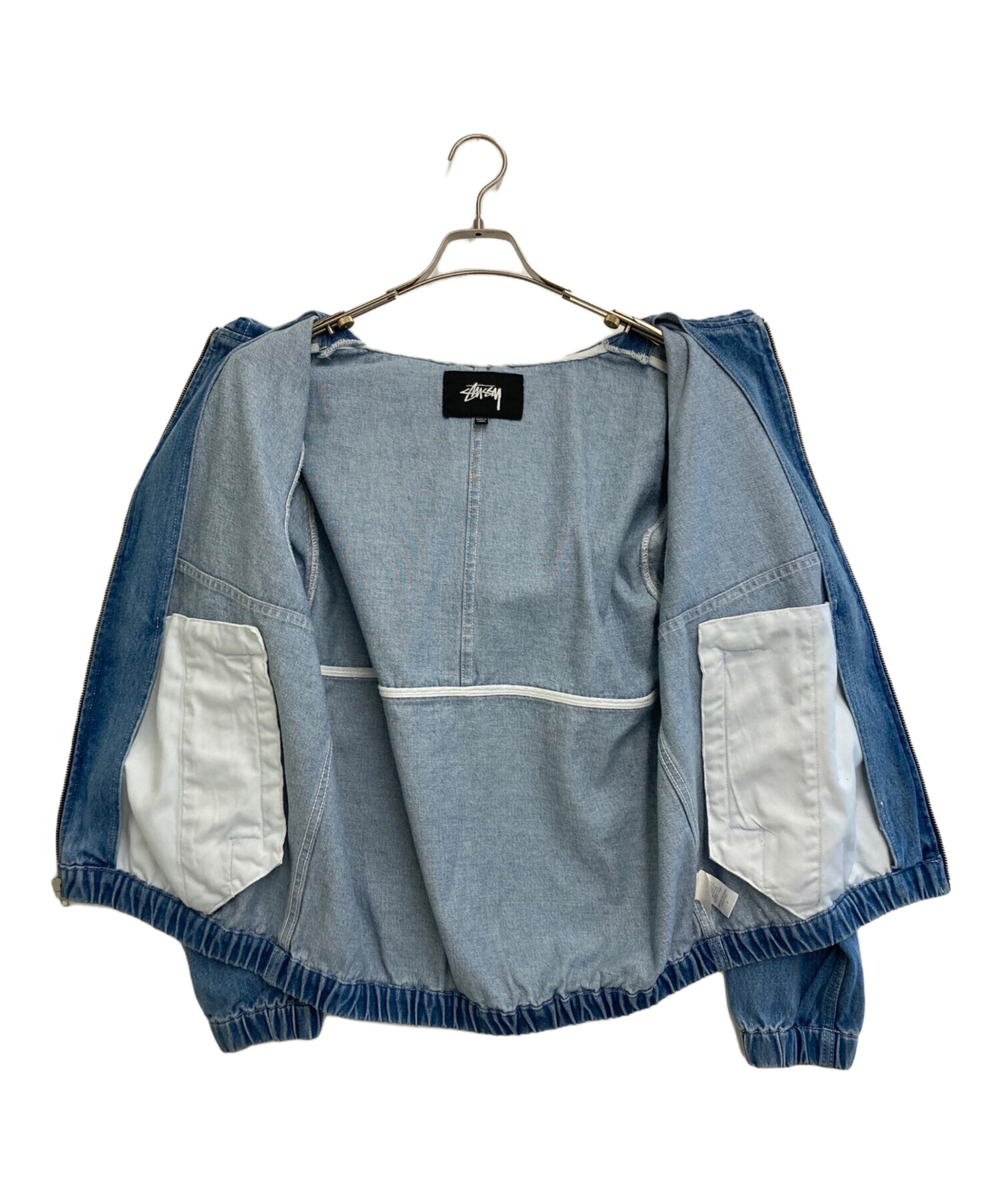stussy デニムジャケット　ジップ　s 中古・古着通販】stussy (ステューシー) デニムジップパーカー