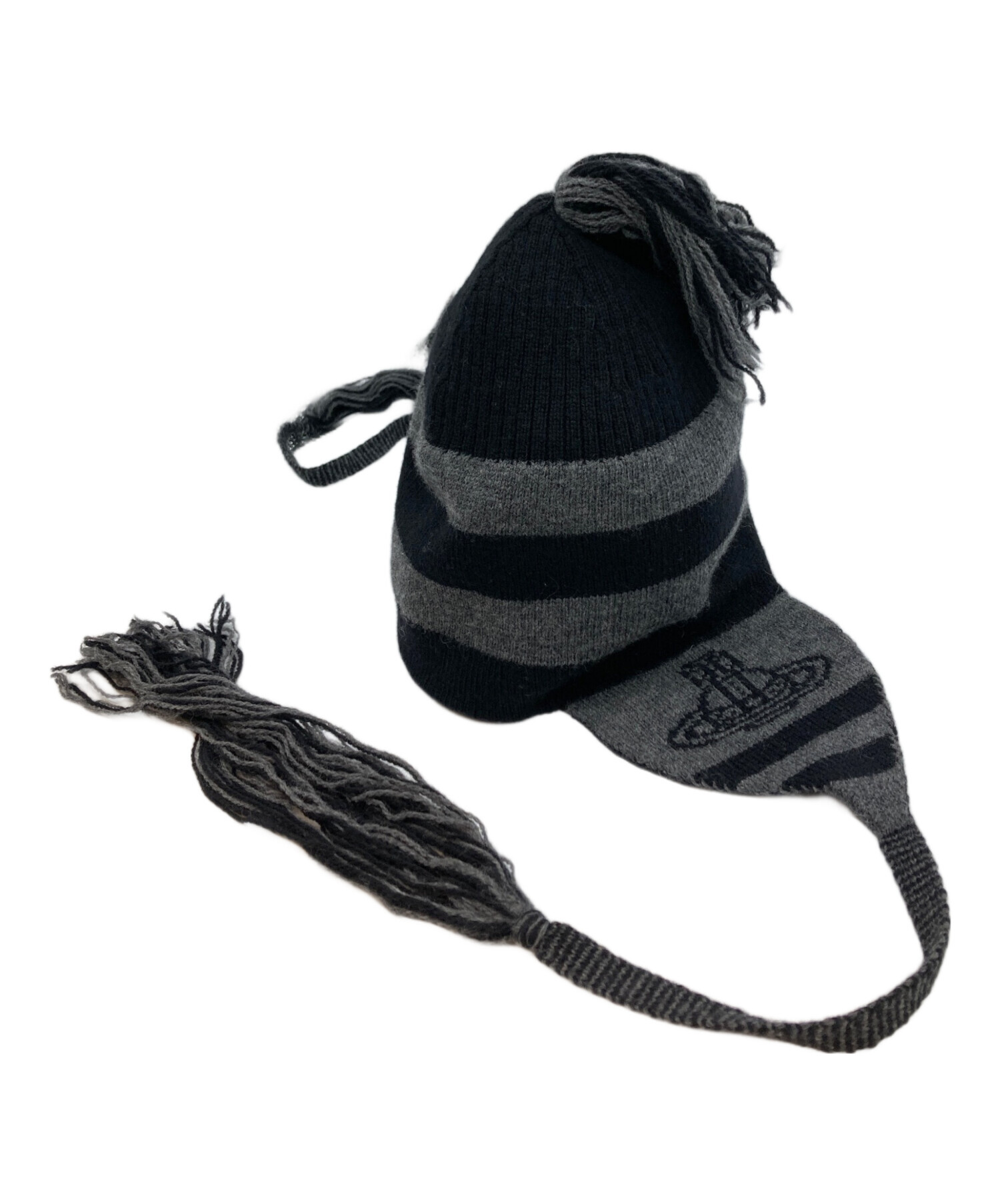 Vivienne Westwood ニット帽 黒とグレー Vivienne Westwood ニット帽 黒とグレー Vivienne Westwood ニット帽