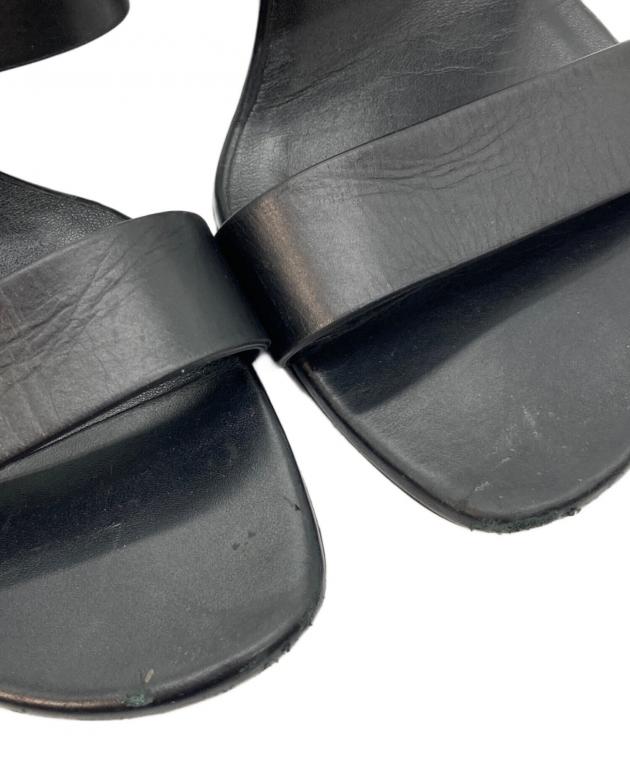 中古・古着通販】BURBERRY (バーバリー) TBロゴレザーヒールサンダル