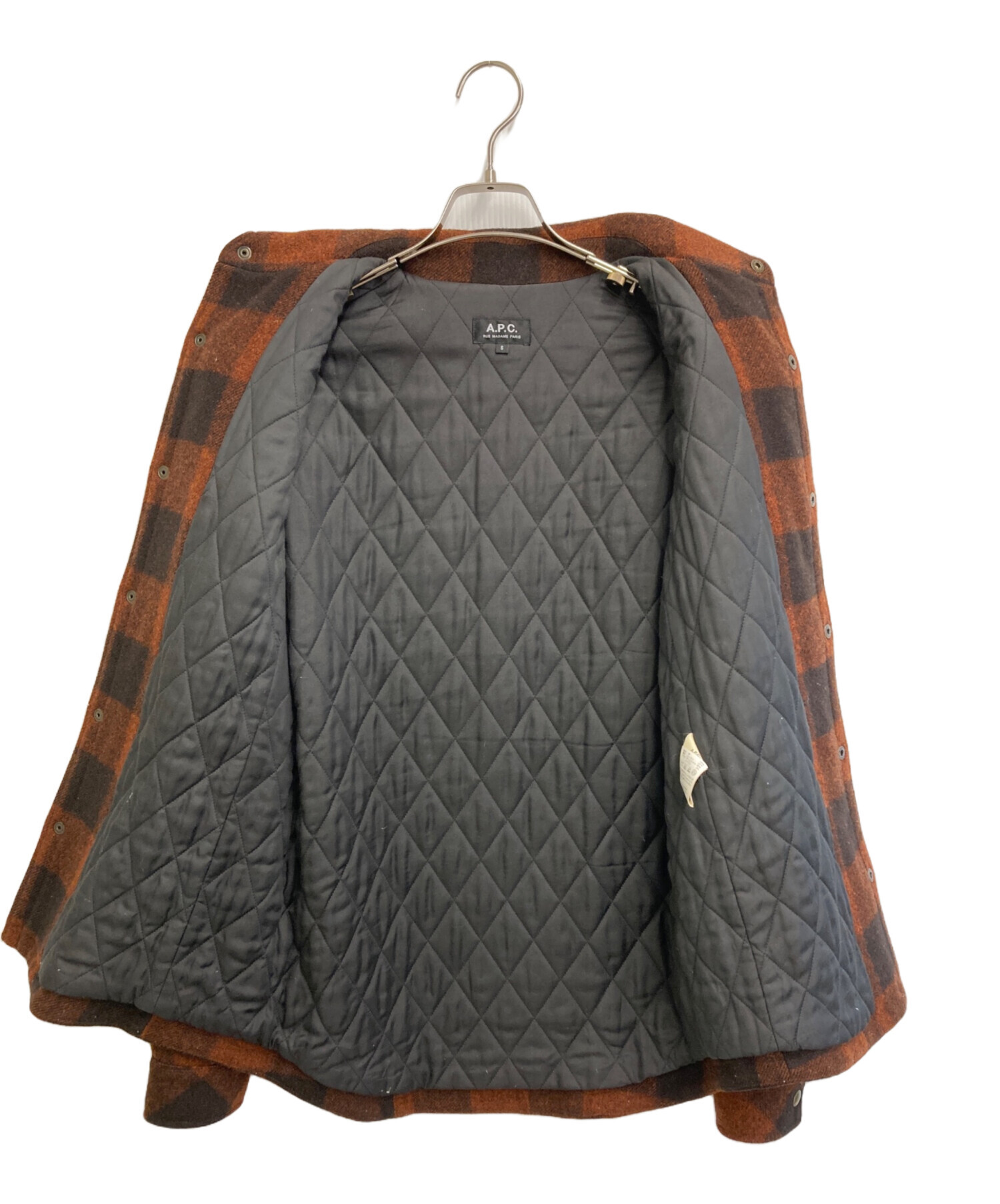 中古・古着通販】A.P.C. (アーペーセー) チェックジャケット ブラウン