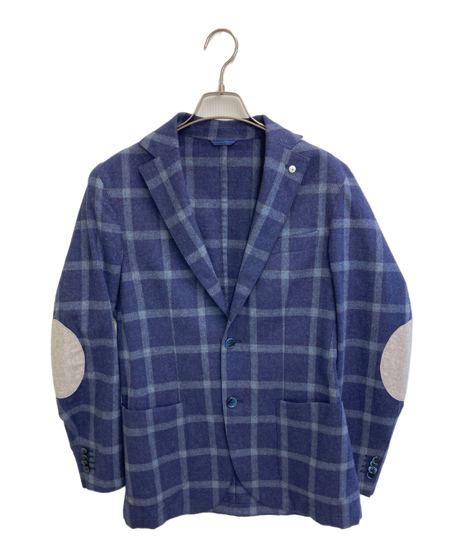 美品 エルビーエム1911 テーラードジャケット コットンウール チェック 中古・古着通販】L.B.M.1911 (エルビーエム1911) ウールチェック