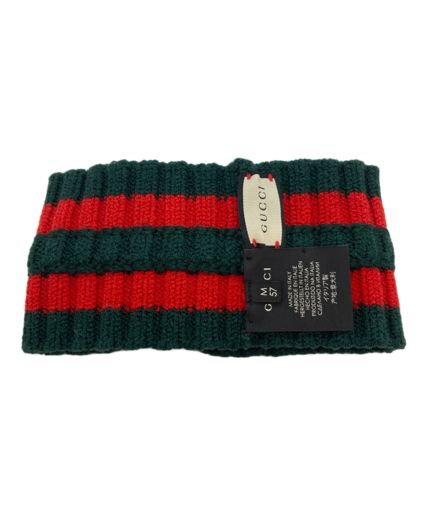 GUCCI　ヘアバンド　ネックウォーマー 中古・古着通販】GUCCI (グッチ) ヘアバンド グリーン サイズ