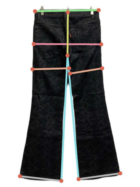 トルネードマート　ブラック柄付きフレアパンツ　M 中古・古着通販】TORNADO MART (トルネードマート) フレアパンツ