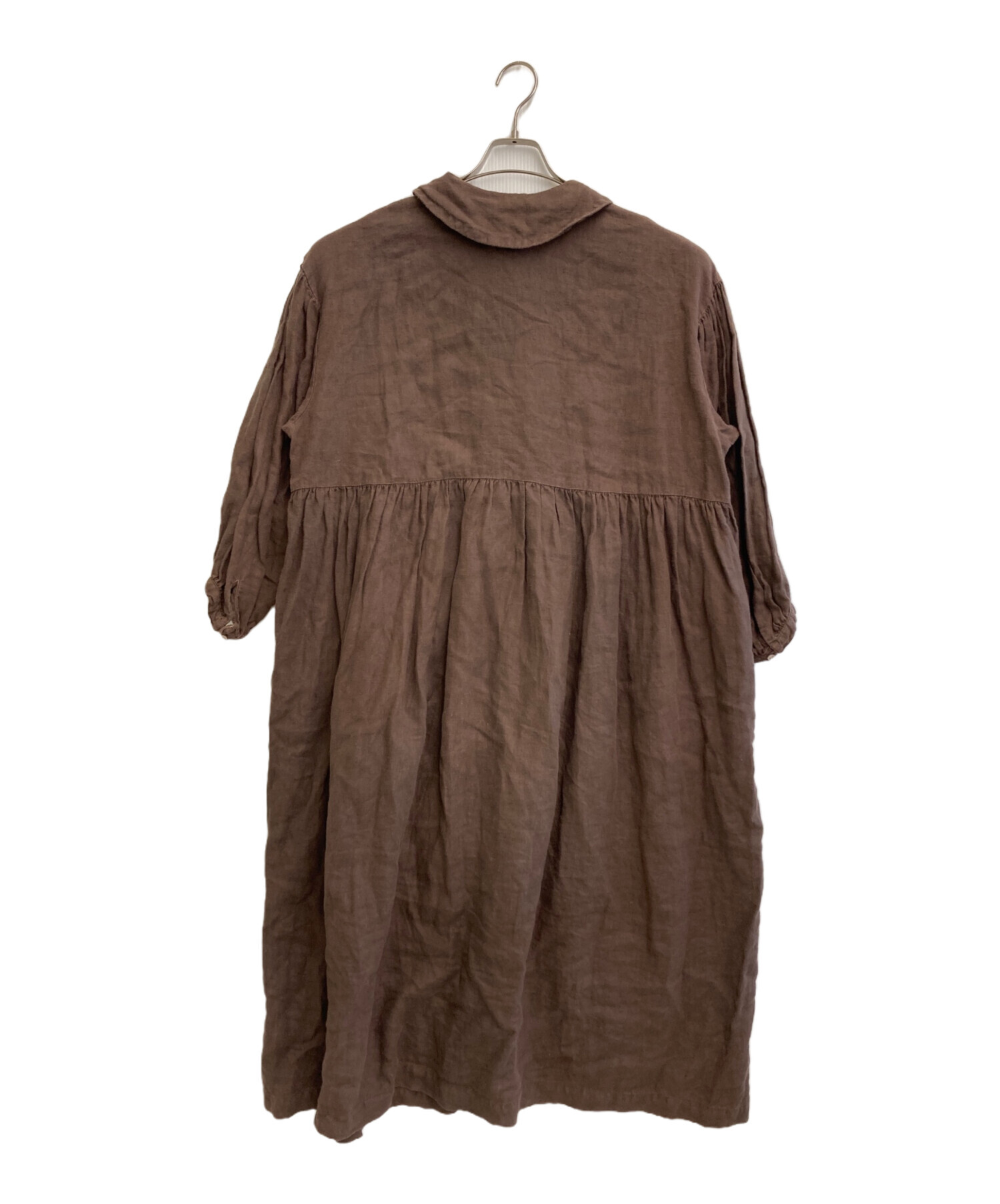 中古・古着通販】nest Robe (ネストローブ) リネンワンピース ブラウン