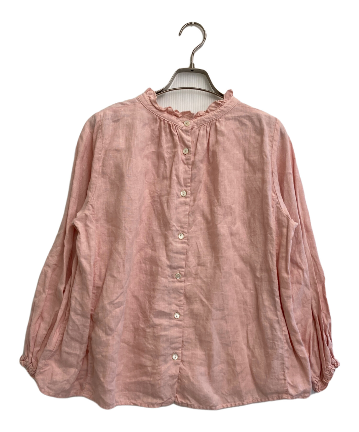 中古・古着通販】nest Robe (ネストローブ) リネンブラウス ピンク 