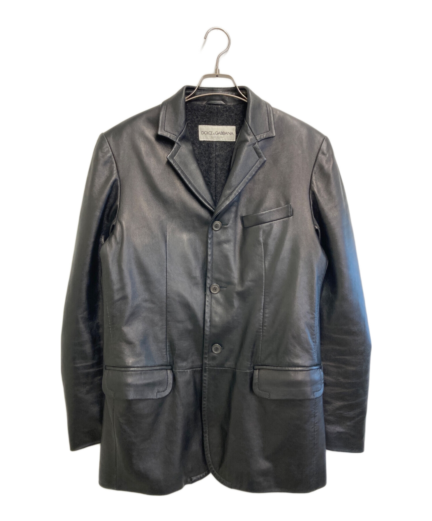 Dolce & Gabbana レザー メッシュジャケット ５２サイズ【L相当】 Dolce & Gabbana レザー メッシュジャケット 52サイズ【L相当