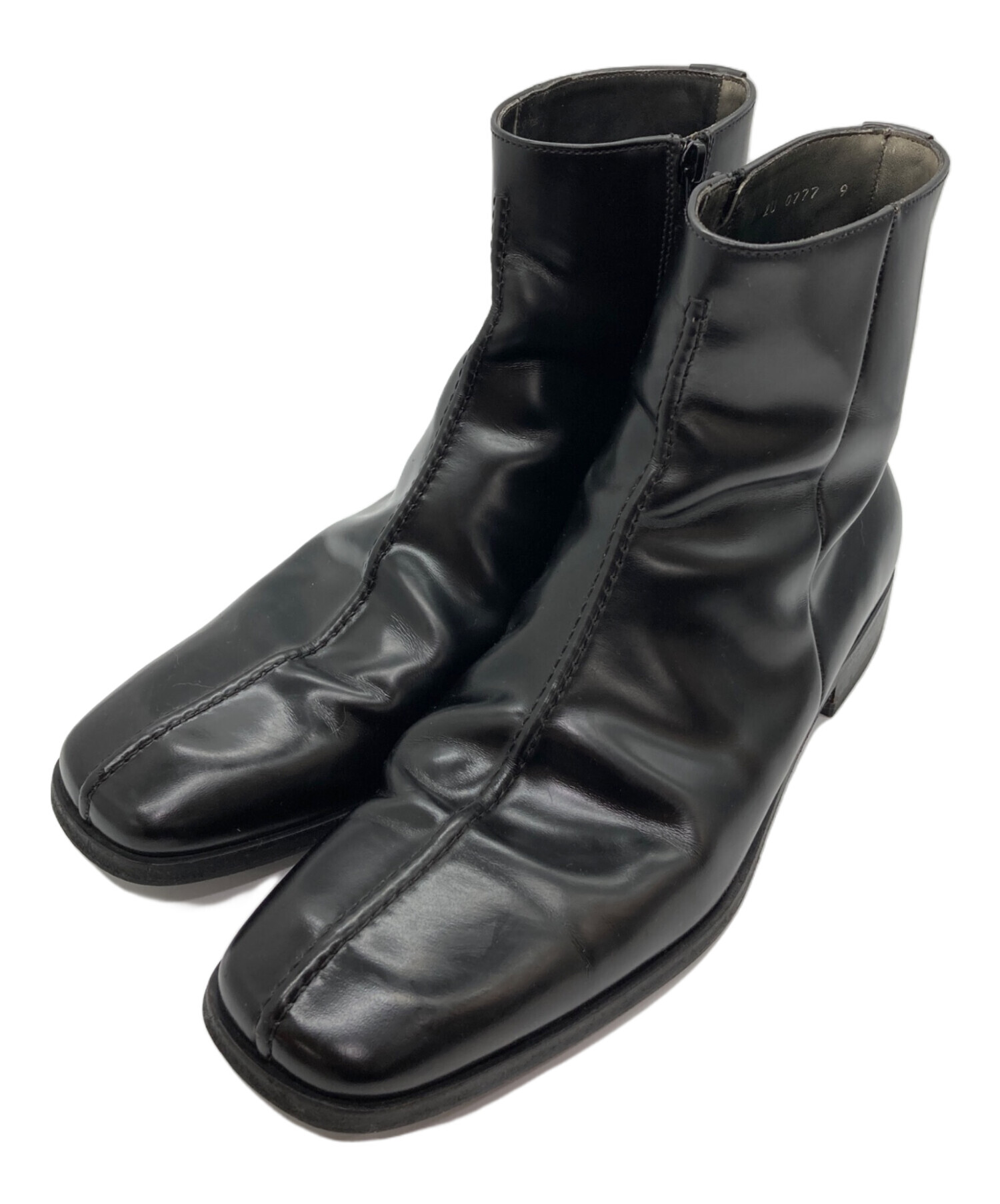 中古・古着通販】PRADA (プラダ) スクエアトゥサイドジップブーツ 