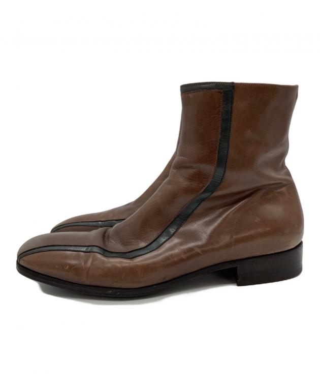 中古・古着通販】PRADA (プラダ) サイドジップブーツ ブラウン サイズ