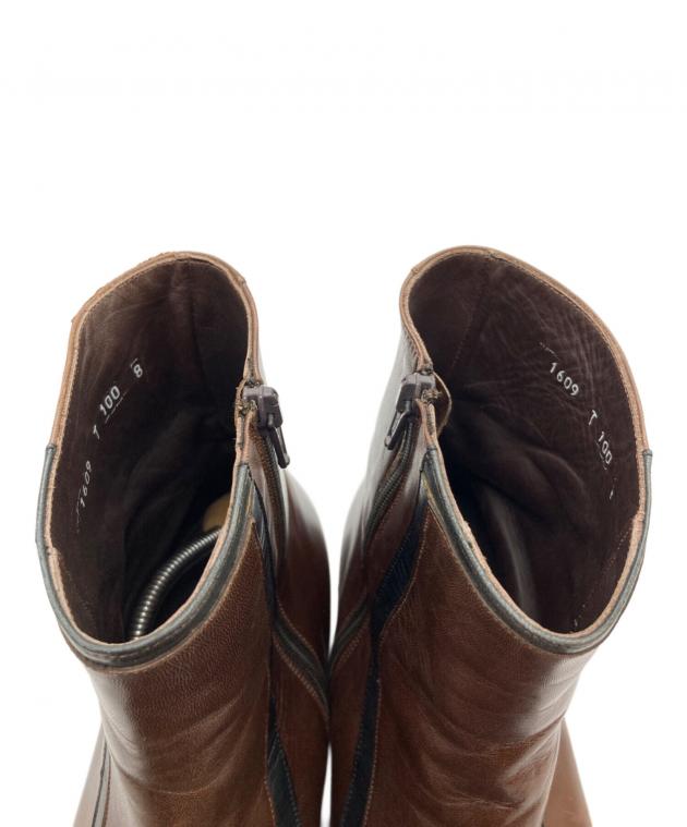 中古・古着通販】PRADA (プラダ) サイドジップブーツ ブラウン サイズ