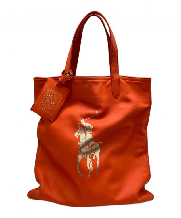 RALPH LAUREN ラルフローレン/レザー2WAYバッグ オレンジ/Aランク/71【中古】 Ralph Lauren - RALPH LAUREN ラルフローレン/レザー2WAYバッグ