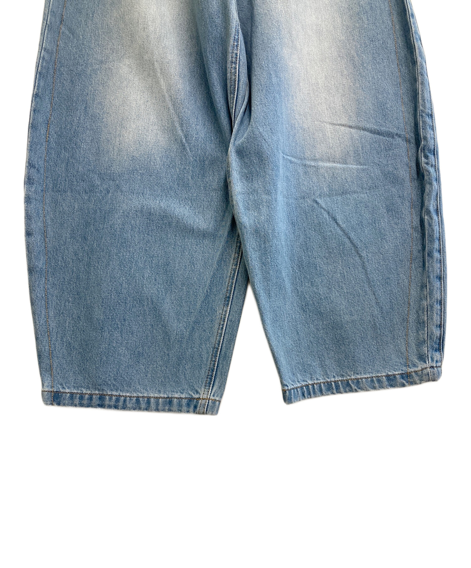 中古・古着通販】yhone (ヨーン) ワイドデニムパンツ ブルー サイズ:32