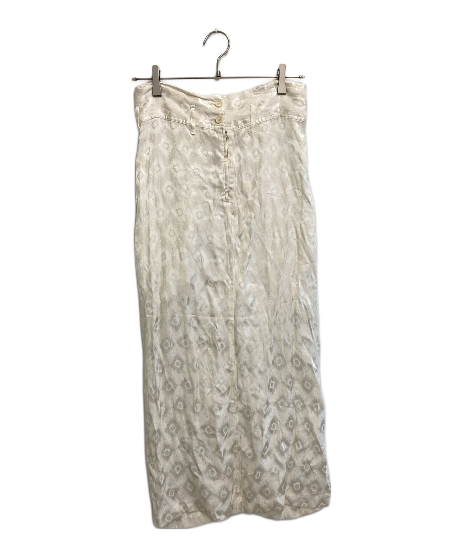 中古・古着通販】Y's (ワイズ) ロングスカート ホワイト サイズ