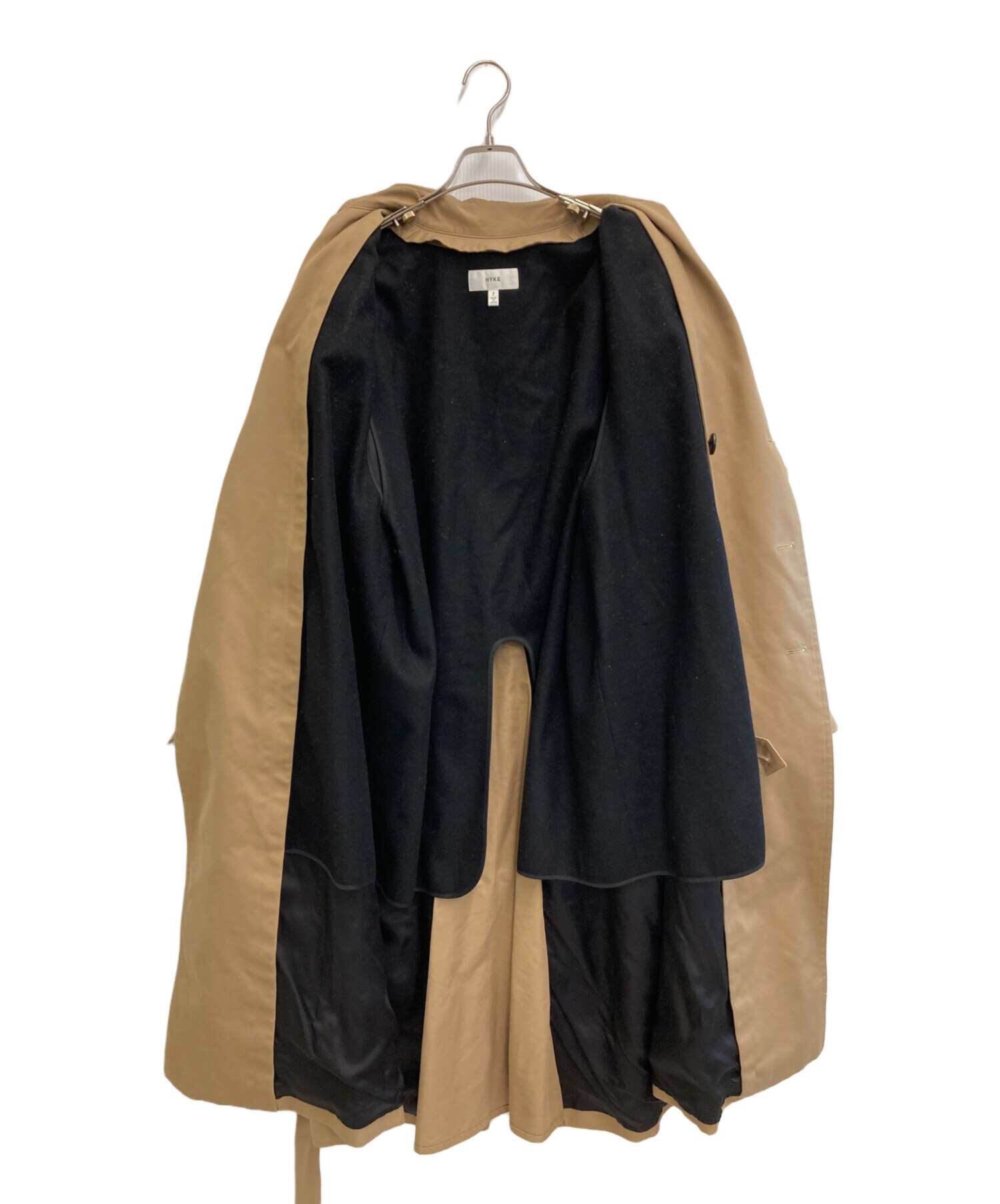中古・古着通販】HYKE (ハイク) BIG FITトレンチコート ベージュ