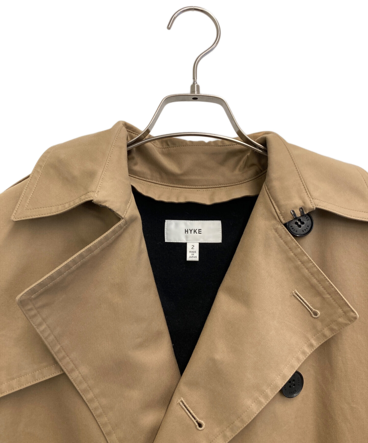 中古・古着通販】HYKE (ハイク) BIG FITトレンチコート ベージュ
