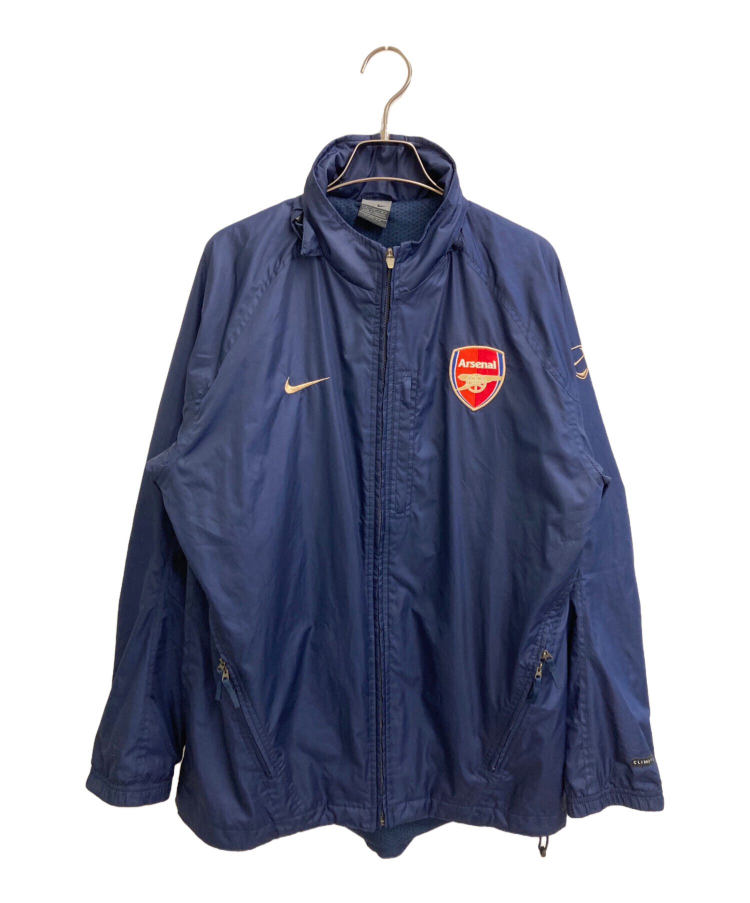 Nike Arsenal 90sナイロンジャケット ネイビーゴールド 中古・古着通販】NIKE (ナイキ) ジャケット ネイビー サイズ:M