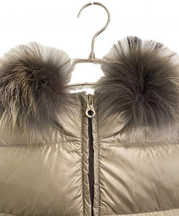 DUVETICA フード付きダウンジャケット 38 ベージュ 中古・古着通販】DUVETICA (デュベティカ) ダウンジャケット ベージュ