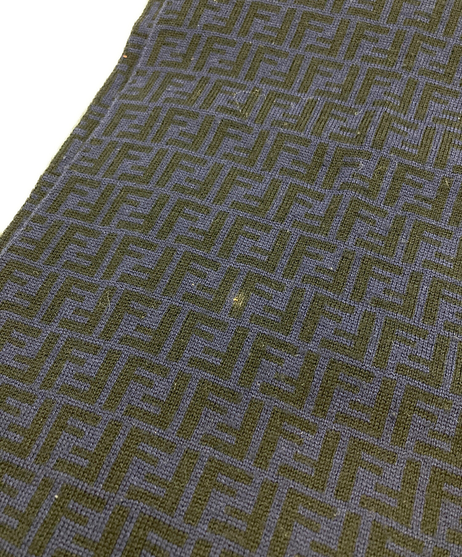 中古・古着通販】FENDI (フェンディ) ズッカ柄ウールストール ネイビー