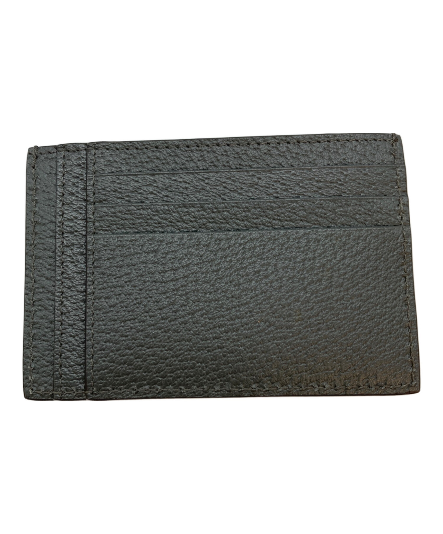 中古・古着通販】GUCCI (グッチ) ダブルG レザー カードケース グレー