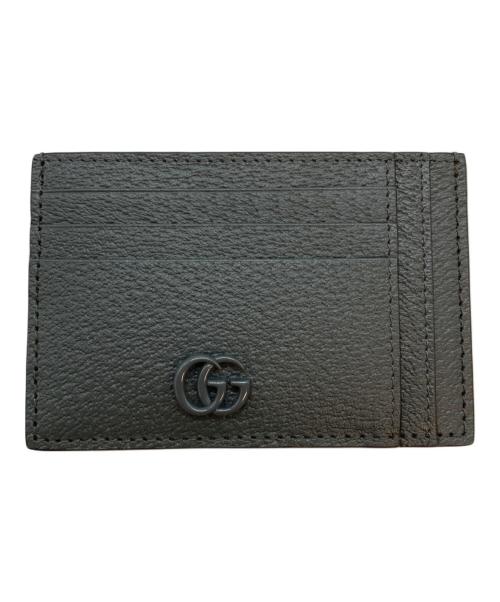 中古・古着通販】GUCCI (グッチ) ダブルG レザー カードケース グレー