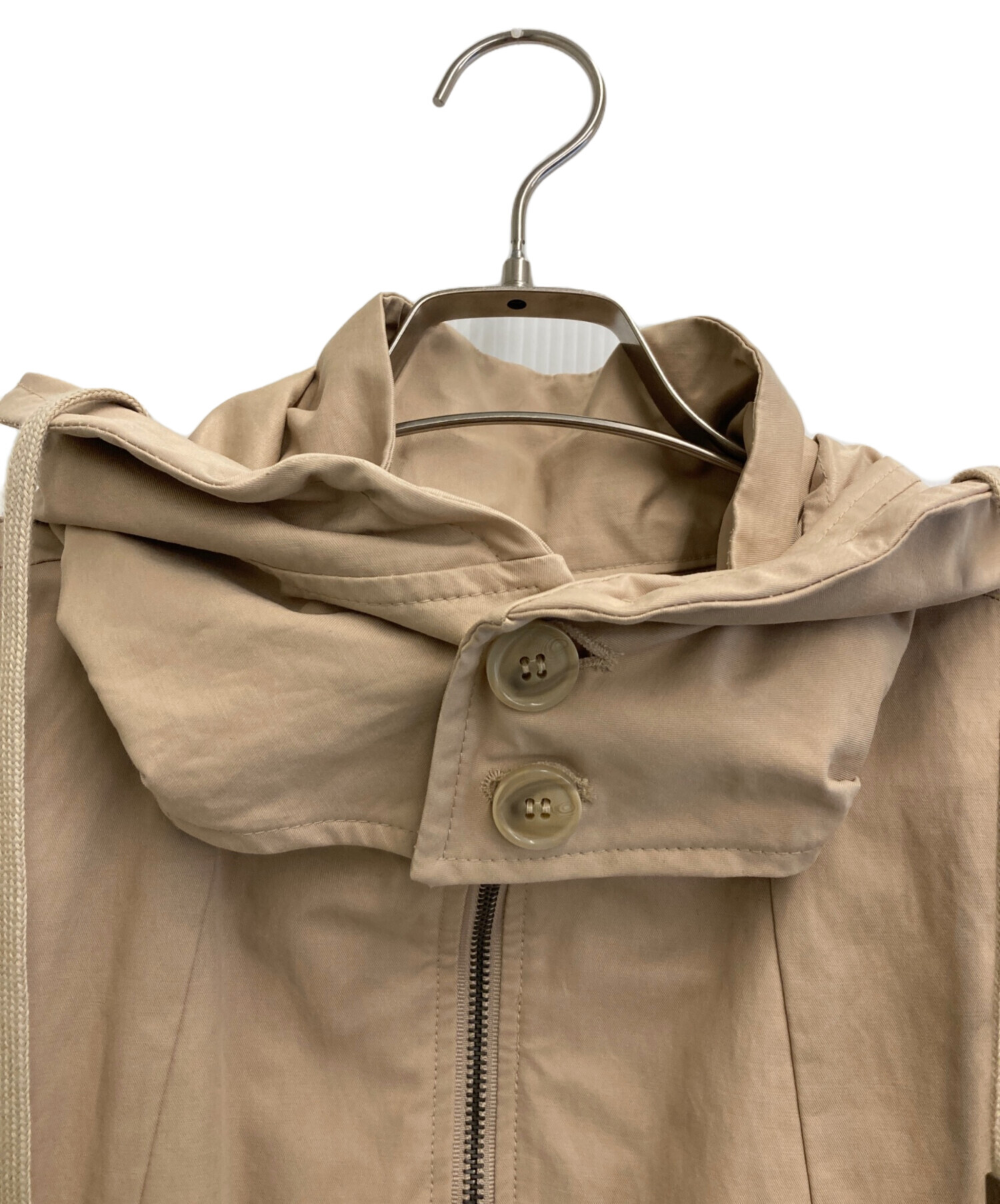 中古・古着通販】BEARDSLEY (ビアズリー) フードブルゾン ベージュ