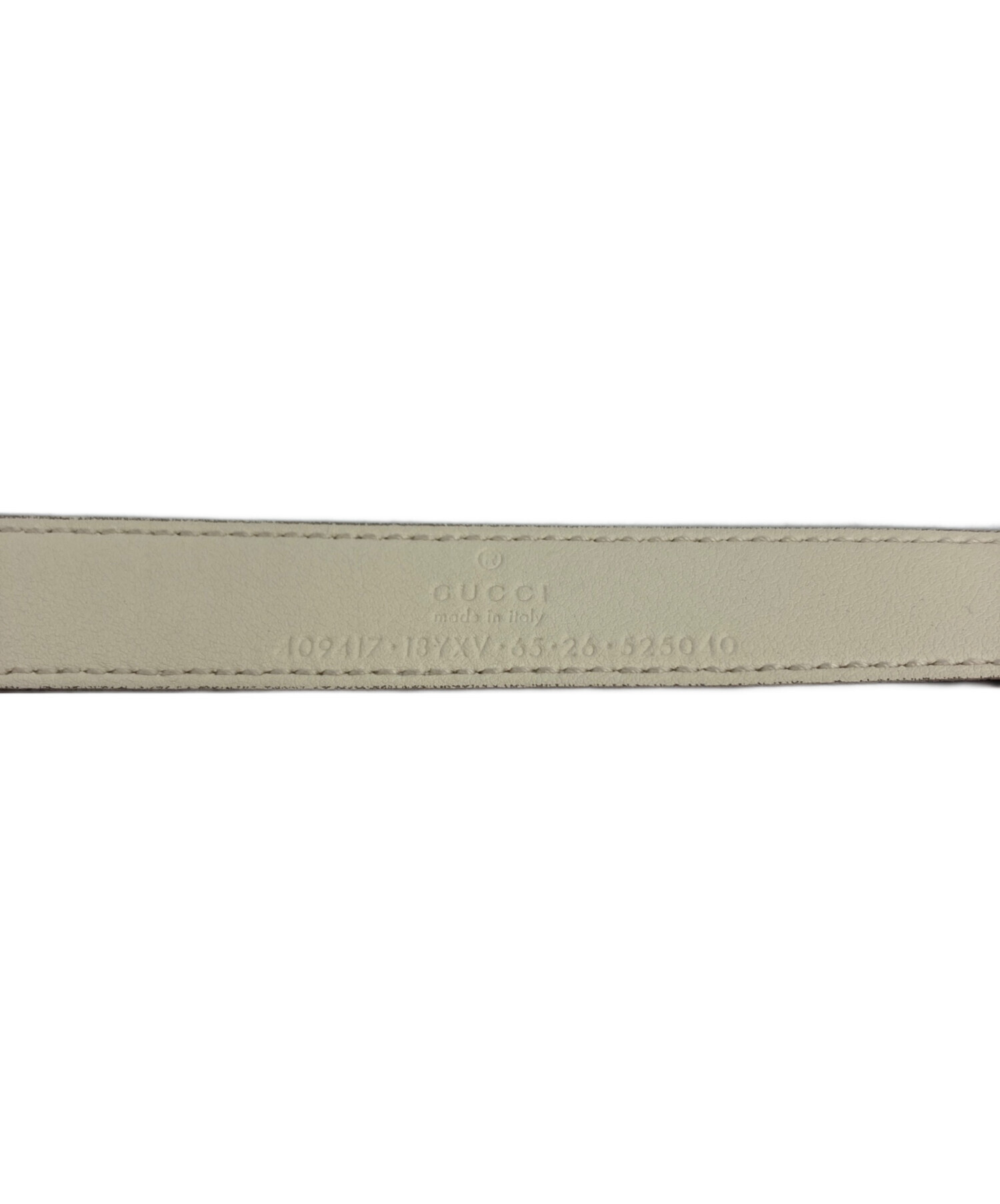 中古・古着通販】GUCCI (グッチ) ダブルG スリムベルト ホワイト