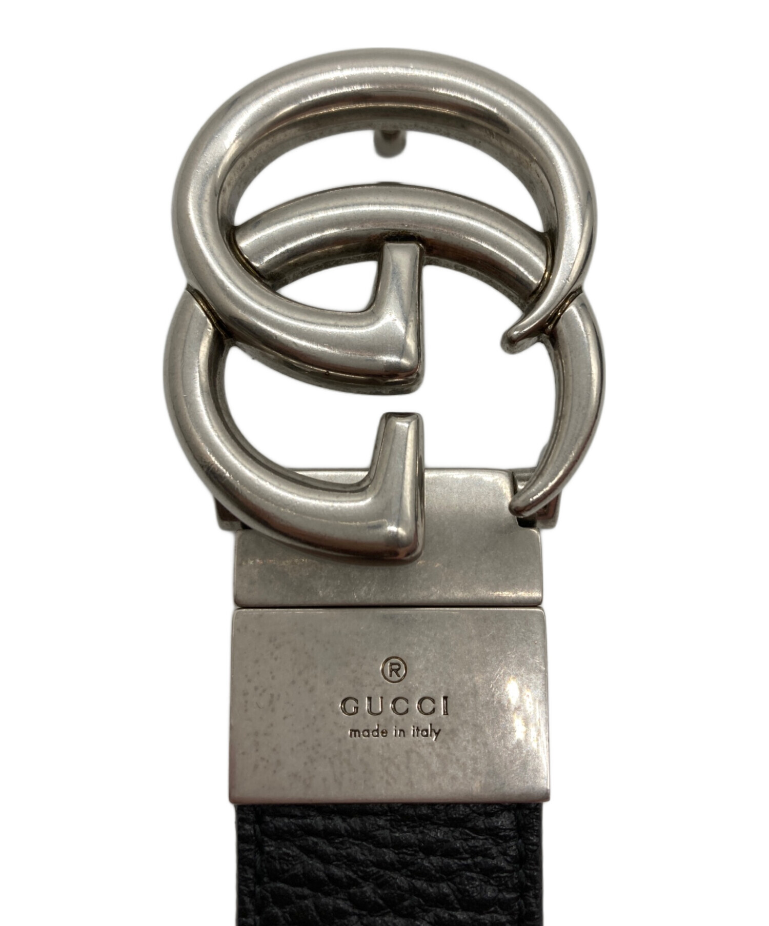 【美品】GUCCI GG マーモントベルト サイズ80 リバーシブル 中古・古着通販】GUCCI (グッチ) GGマーモントリバーシブルベルト