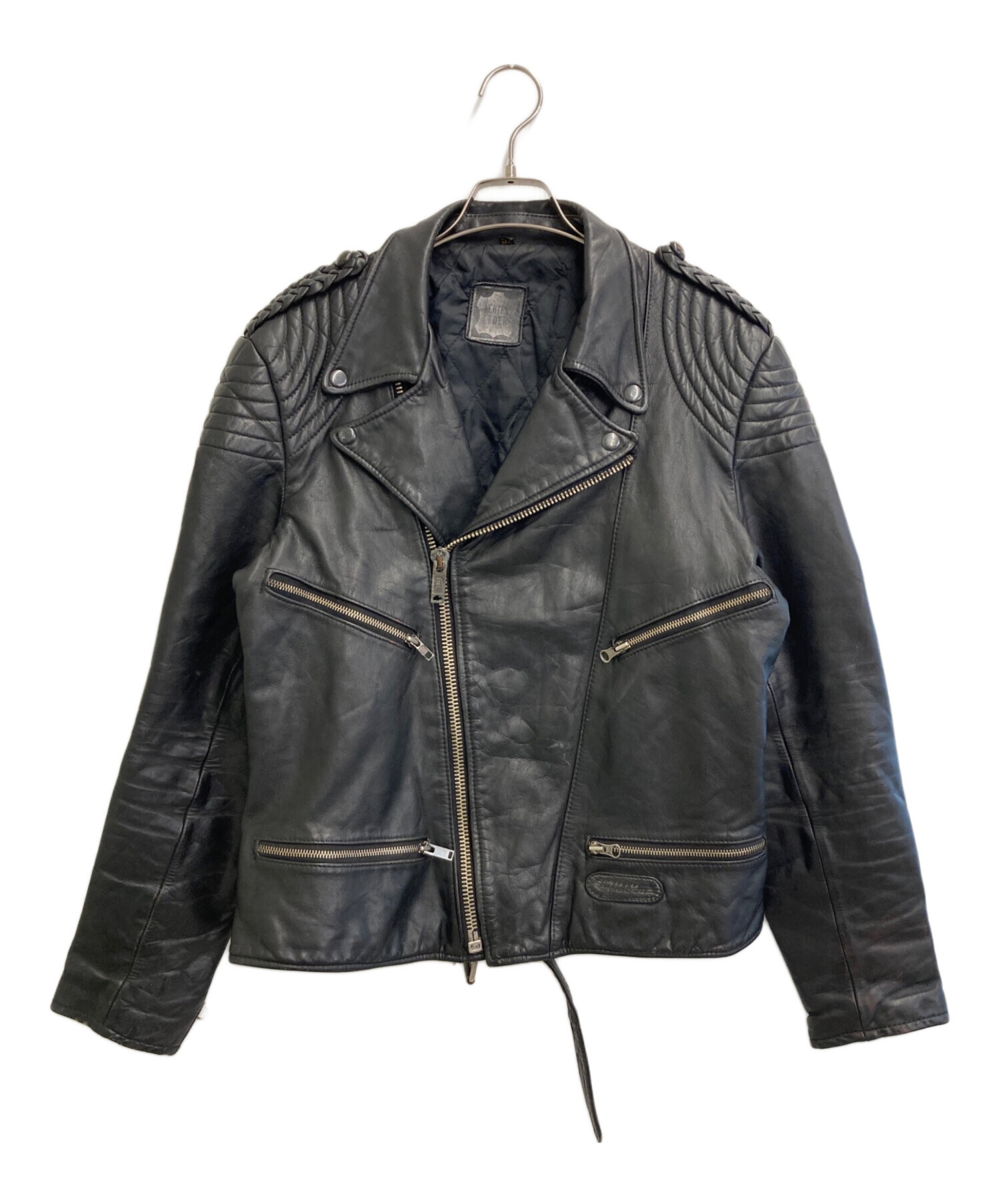 ライダース　ブラック レトロ　Echtes Leder L 中古・古着通販】echtes leder (エヒテス レーダァ) ライダース