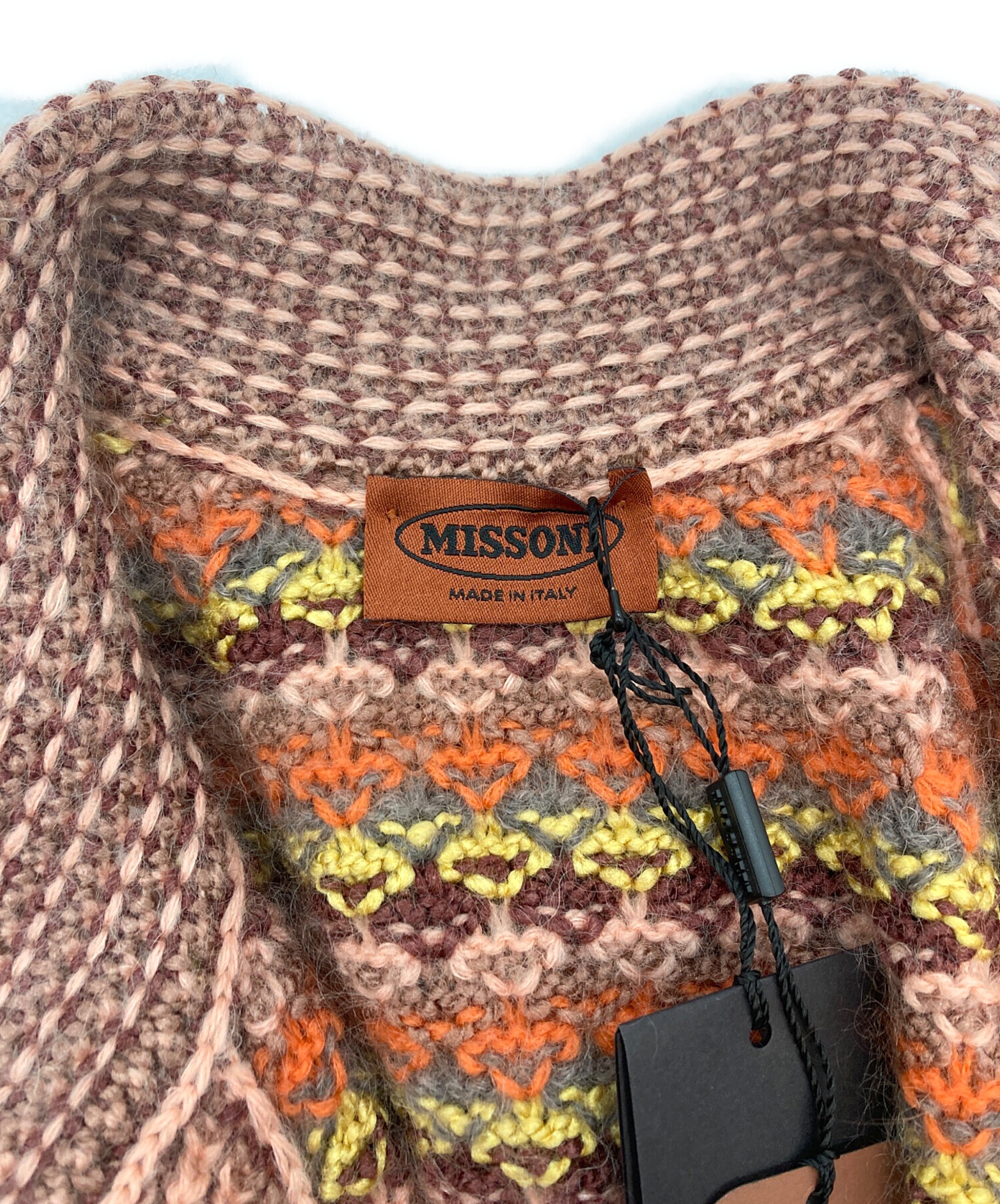 MISSONI ミッソーニ イタリア製 ウールポンチョ ケープ ジグザグ柄 MISSONI ミッソーニ イタリア製 ウールポンチョ ケープ ジグザグ柄