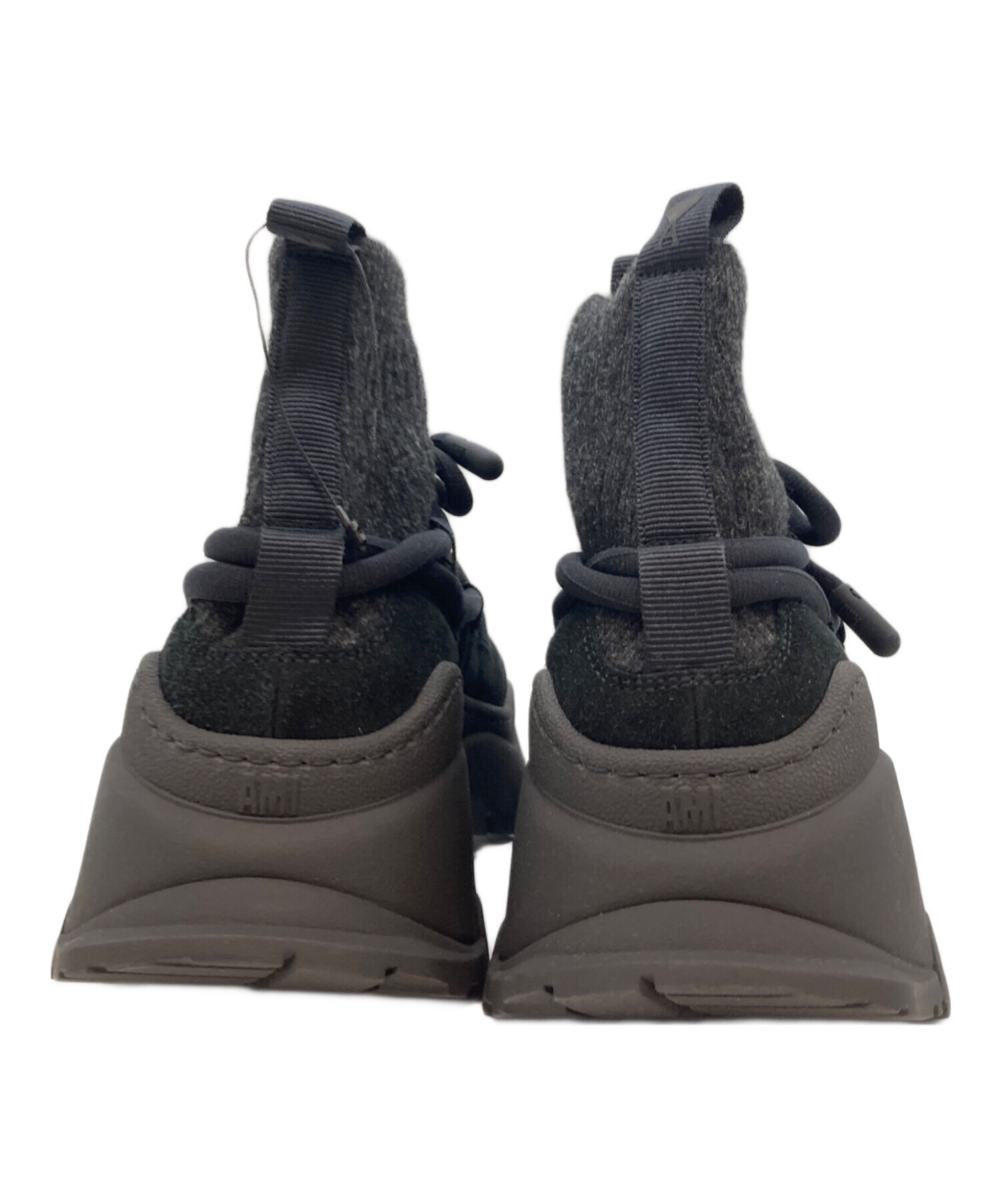 AMI PARIS Otto スエード スニーカー 41 (26.0cm) 黒 Ami Paris 