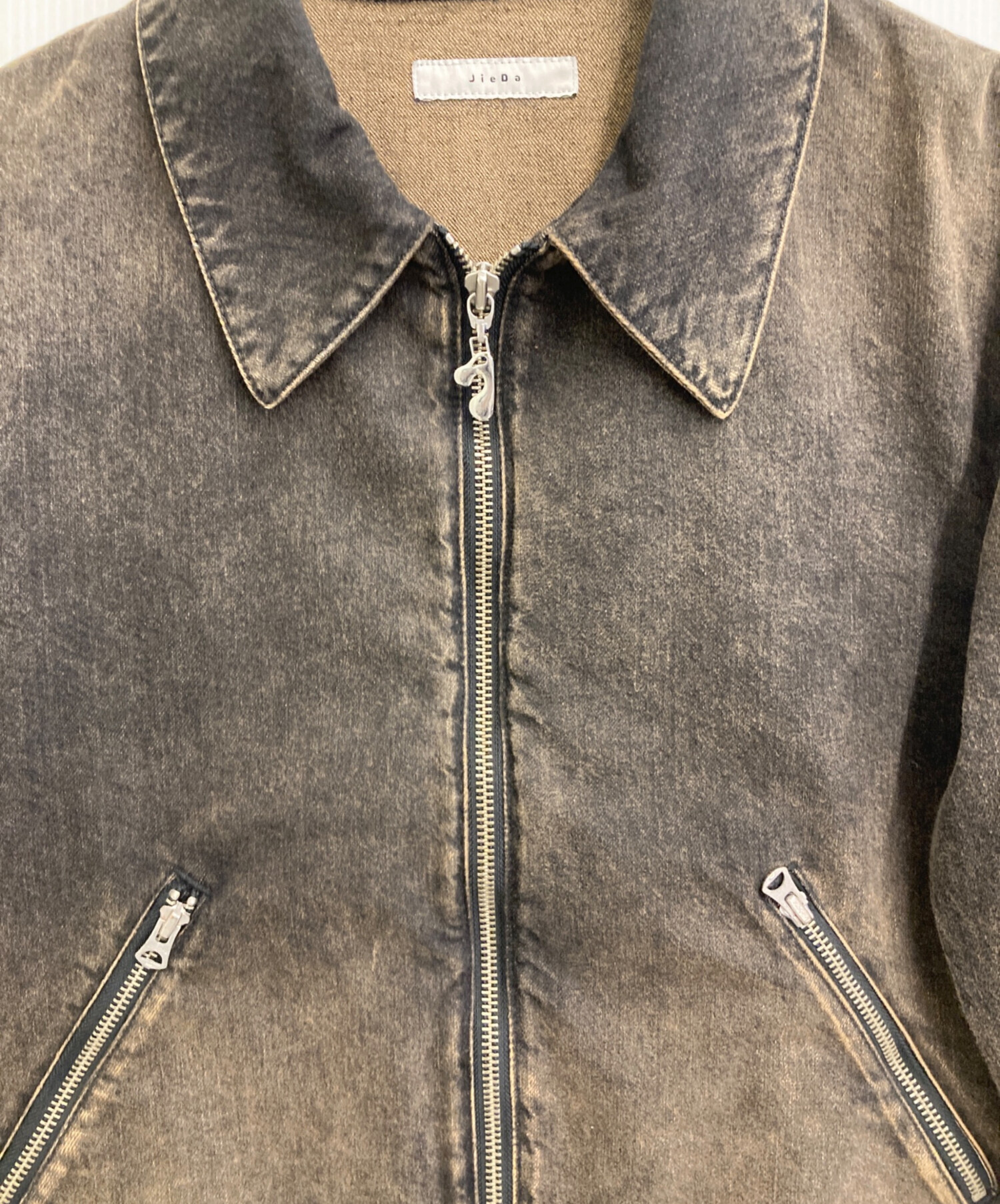 中古・古着通販】jieda (ジエダ) DENIM ZIP JACKET ブラウン サイズ:2 