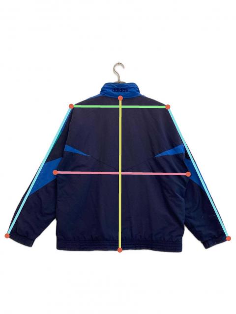 【中古】 青春の誓い 中古・古着通販】adidas (アディダス) ジップブルゾン ブルー×グリーン