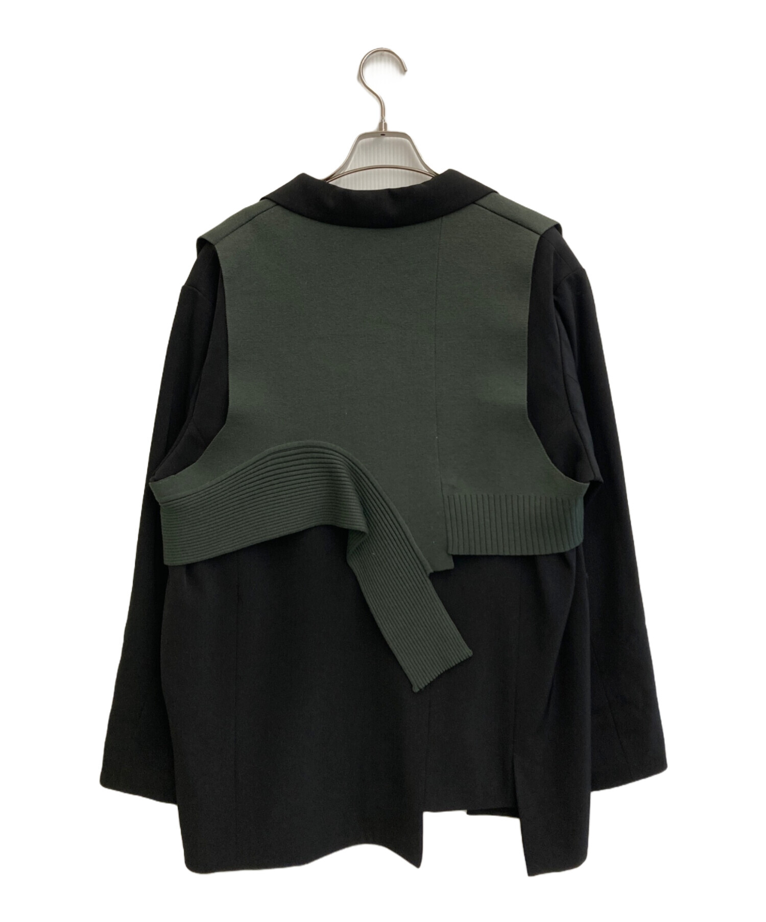 中古・古着通販】UN3D. (アンスリード) KNIT DOCKING JK ブラック