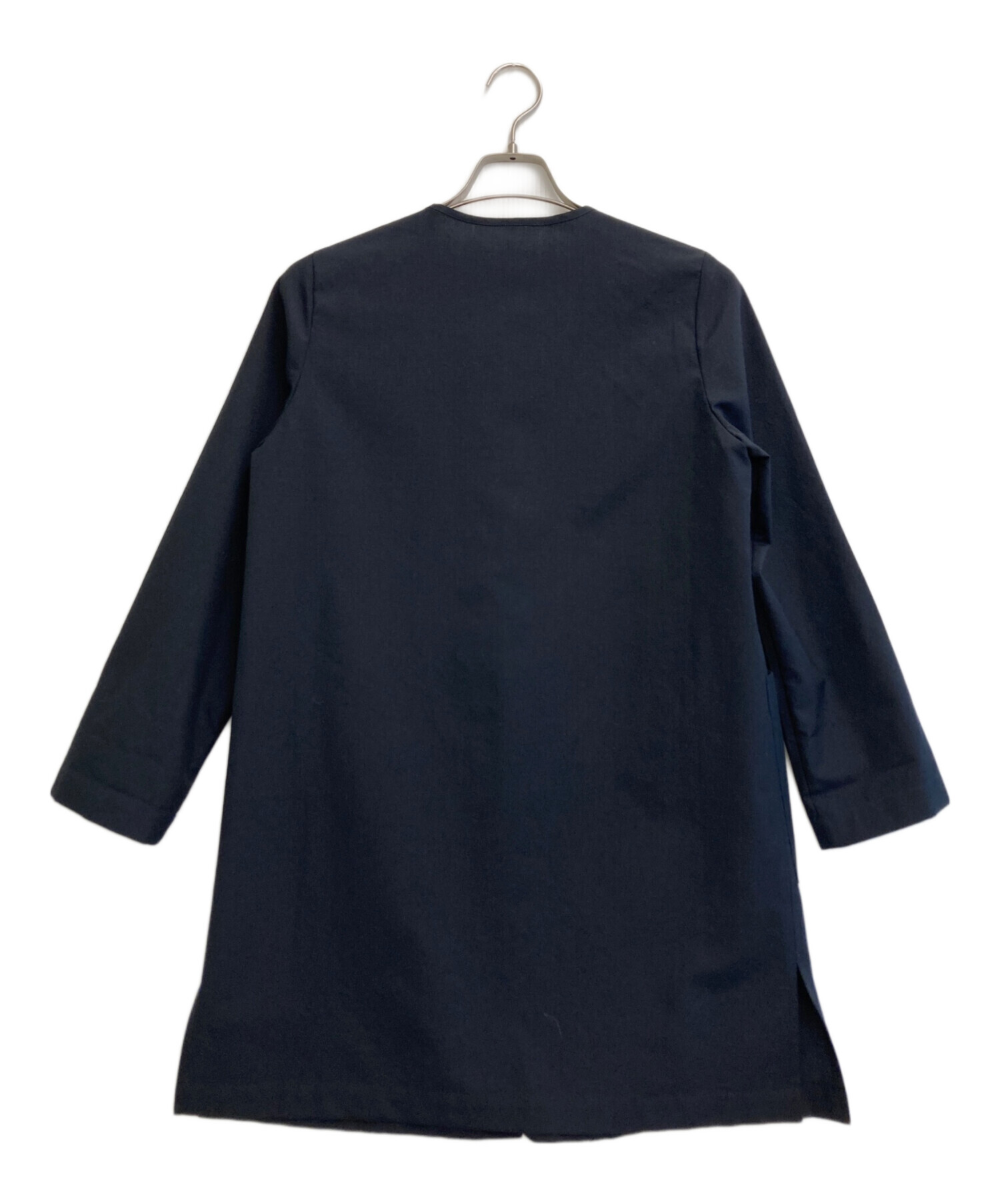 ホームスパン　homspun チャイナジャケット 中古・古着通販】homspun (ホームスパン) チャイナワンピース ネイビー
