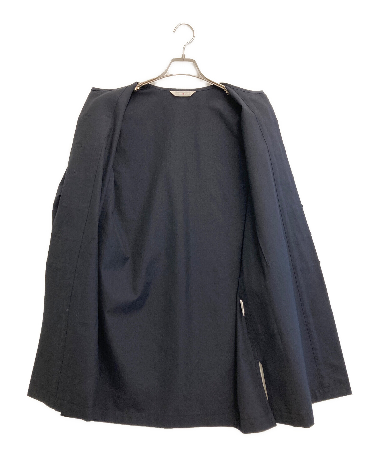 ホームスパン　homspun チャイナジャケット 中古・古着通販】homspun (ホームスパン) チャイナワンピース ネイビー