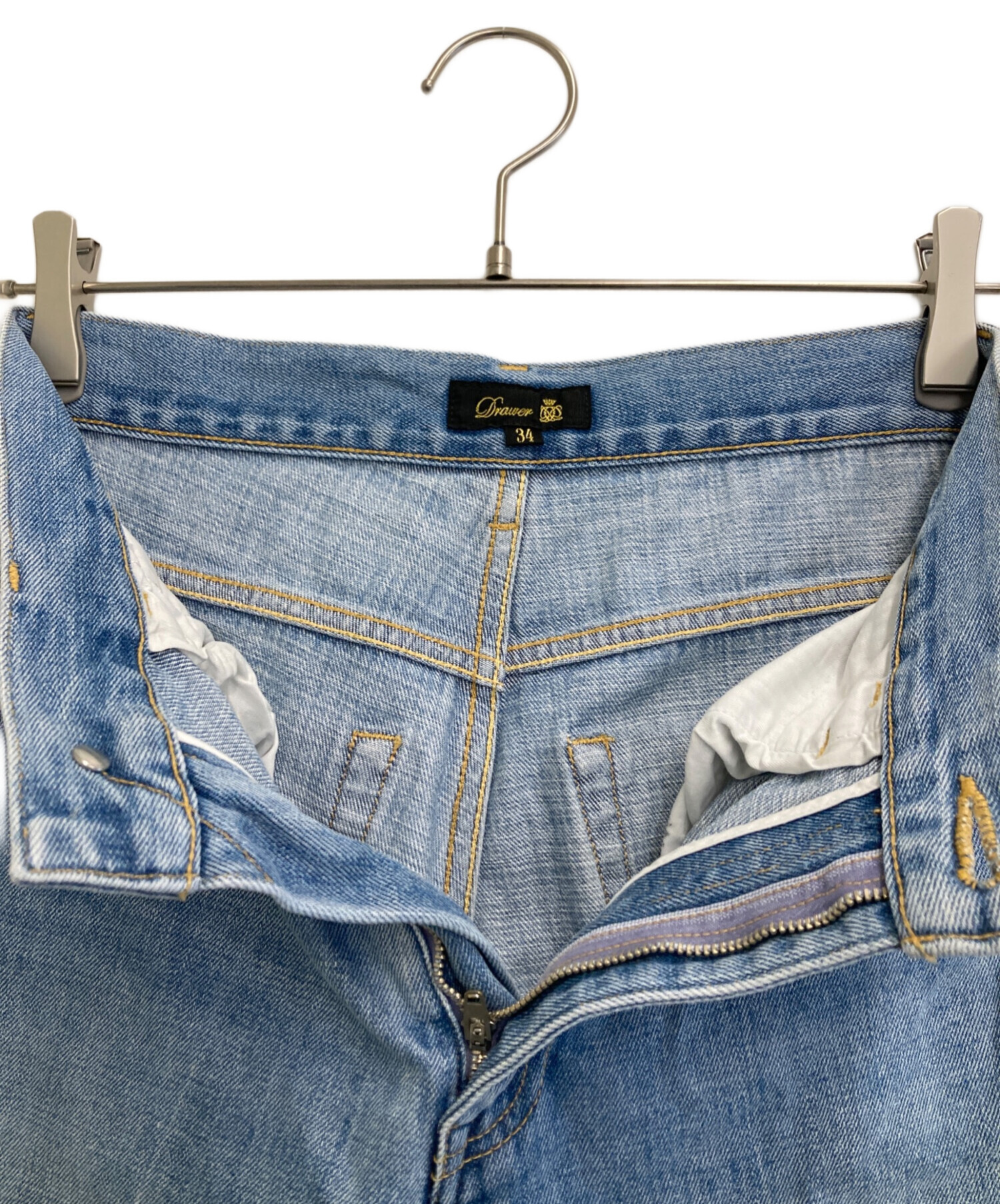 中古・古着通販】DRAWER (ドゥロワー) デニムパンツ スカイブルー