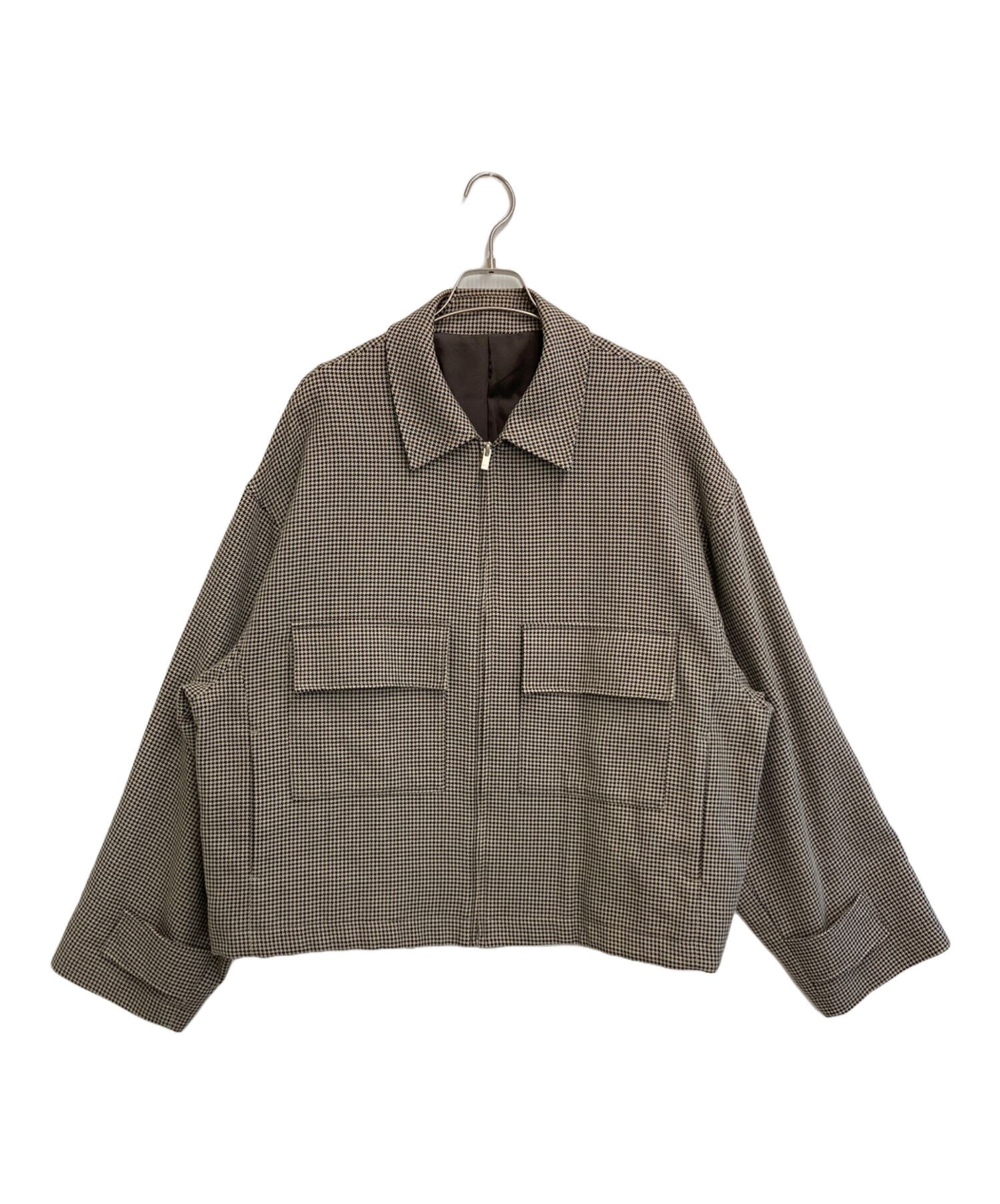 中古・古着通販】stein (シュタイン) OVER SLEEVE ZIP JACKET ベージュ 中古・古着通販】stein (シュタイン) OVER SLEEVE ZIP JACKET ベージュ