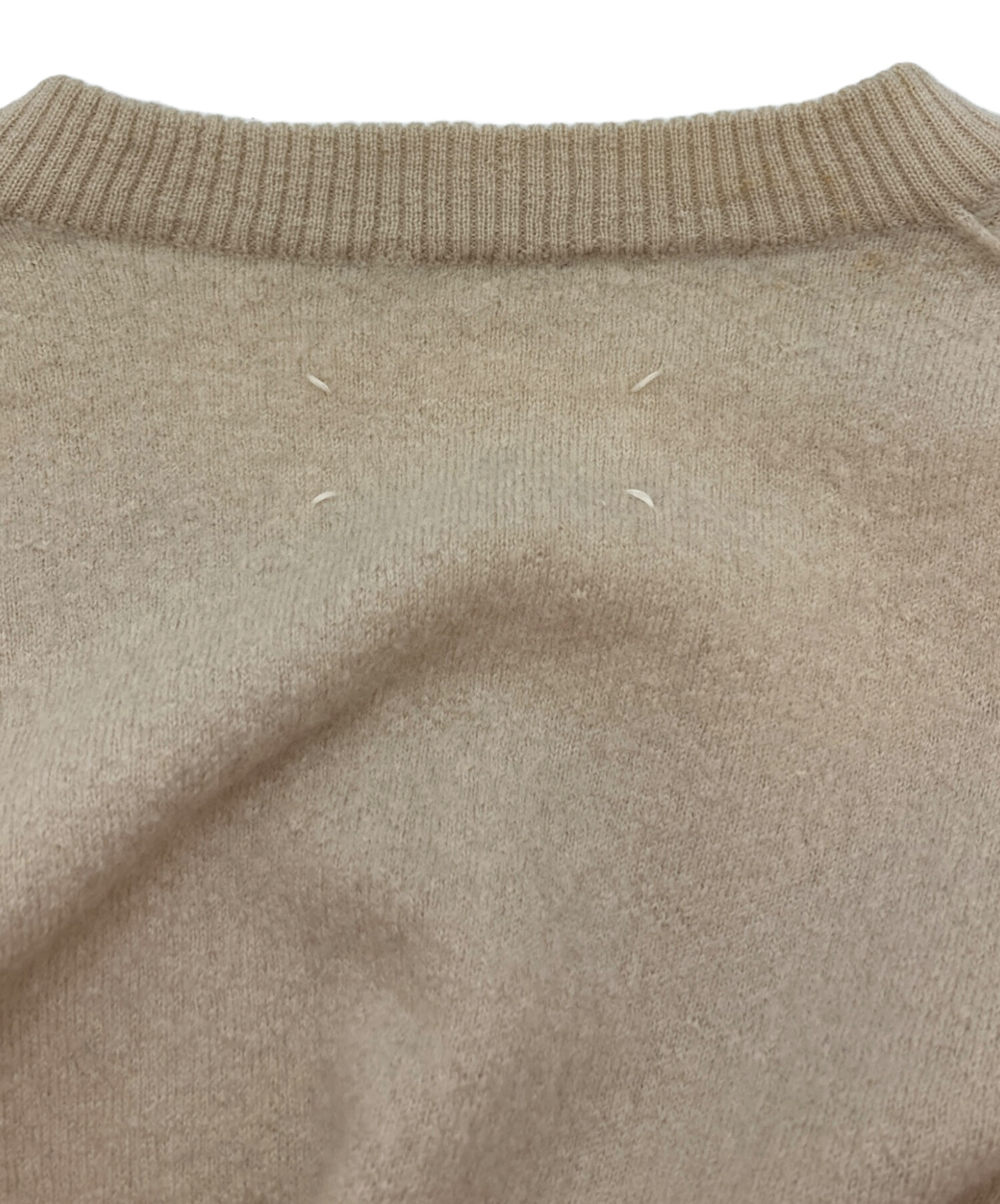 Martin Margiela 14 ベージュ Vネックニットセーター M 中古・古着通販】Maison Margiela 10 (メゾンマルジェラ 10) Vネック