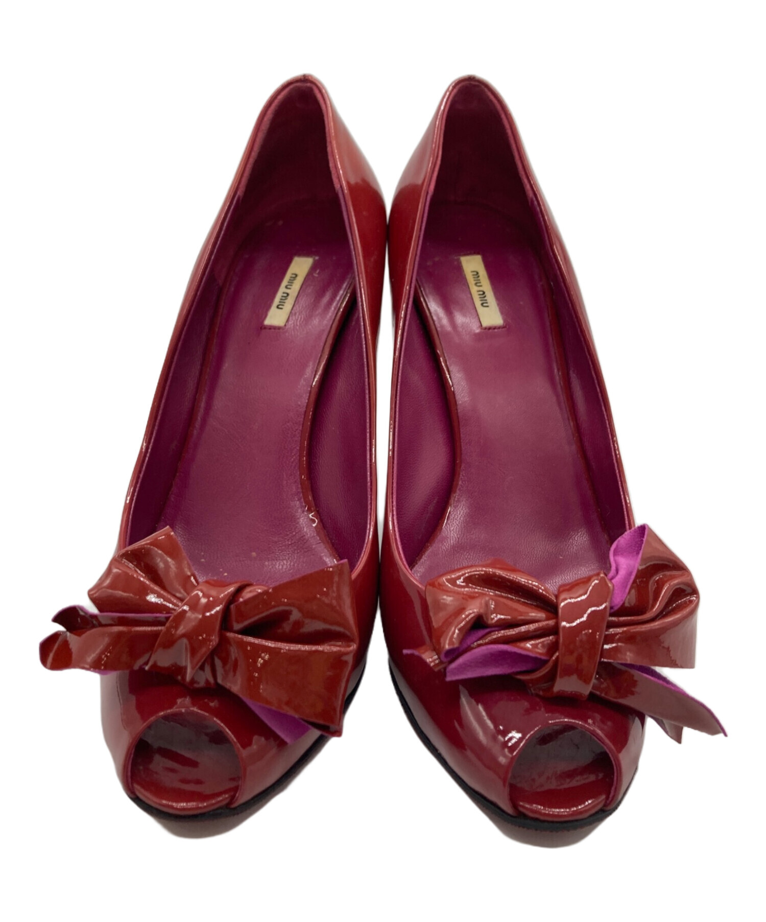 中古・古着通販】MIU MIU (ミュウミュウ) オープントゥーパンプス