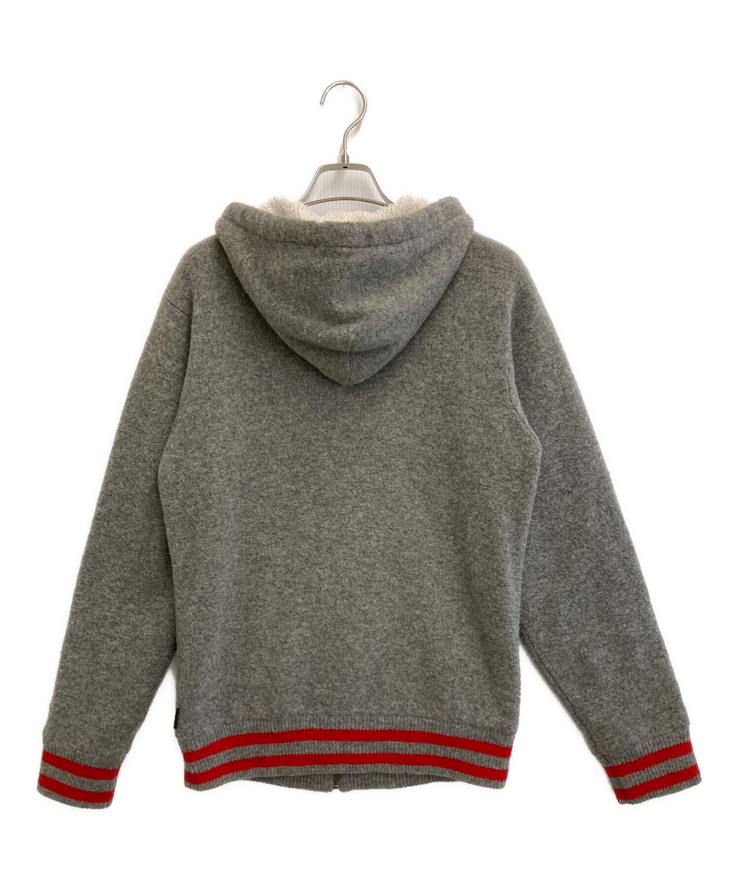 中古・古着通販】stussy (ステューシー) ニットパーカー グレー サイズ