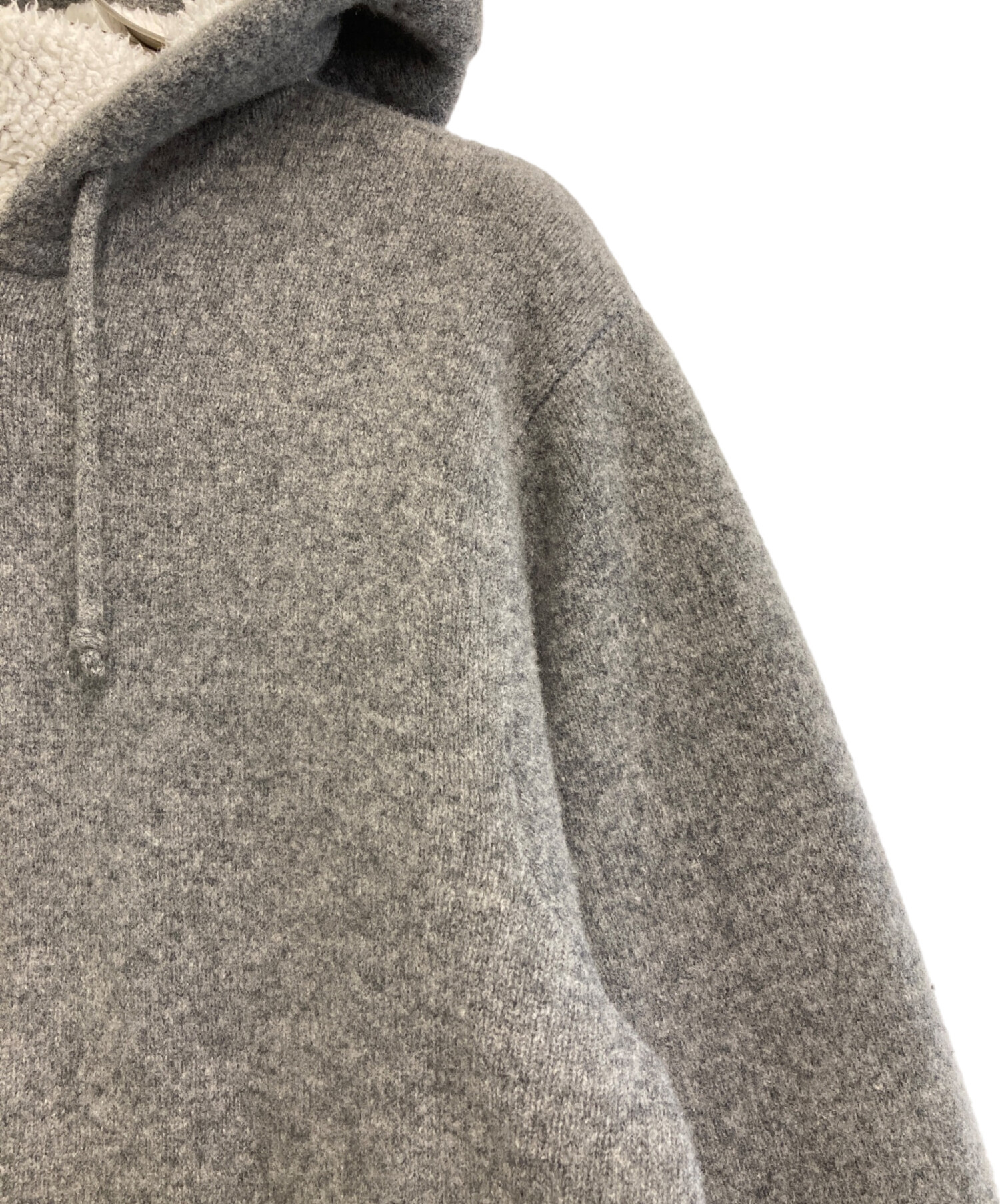 中古・古着通販】stussy (ステューシー) ニットパーカー グレー サイズ