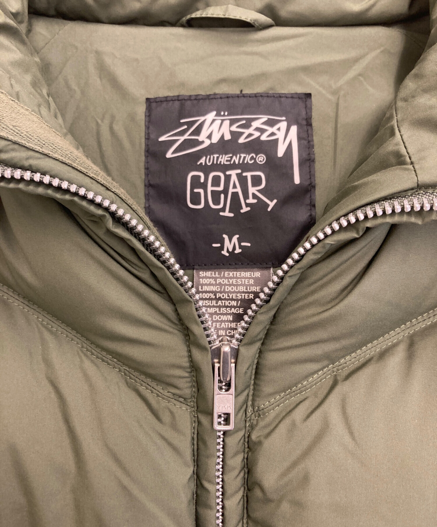 中古・古着通販】stussy (ステューシー) ダウンジャケット カーキ 