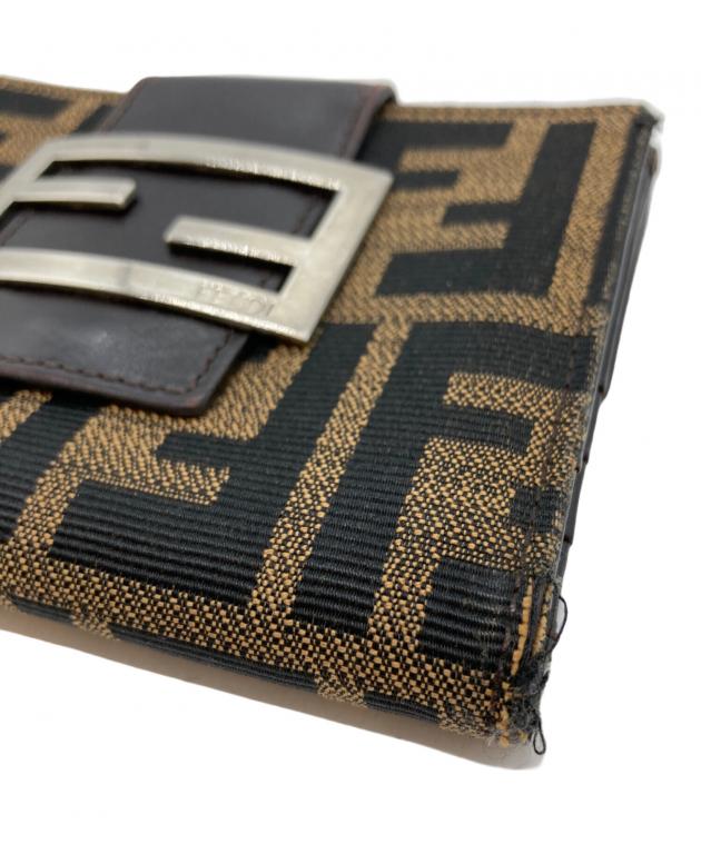 中古・古着通販】FENDI (フェンディ) ズッカ柄2つ折り財布 ブラウン