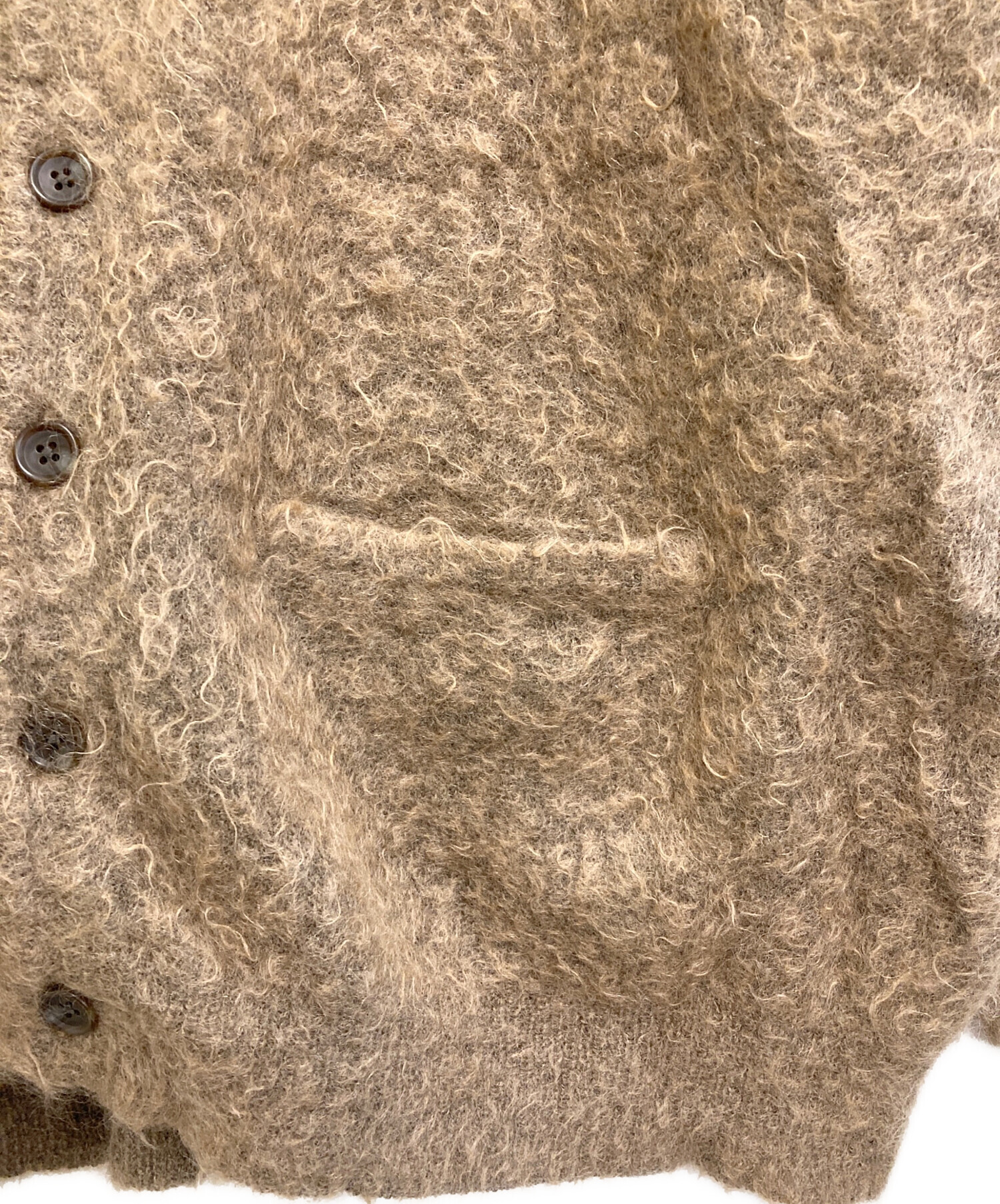 中古・古着通販】stein (シュタイン) Kid Mohair Cardigan ベージュ