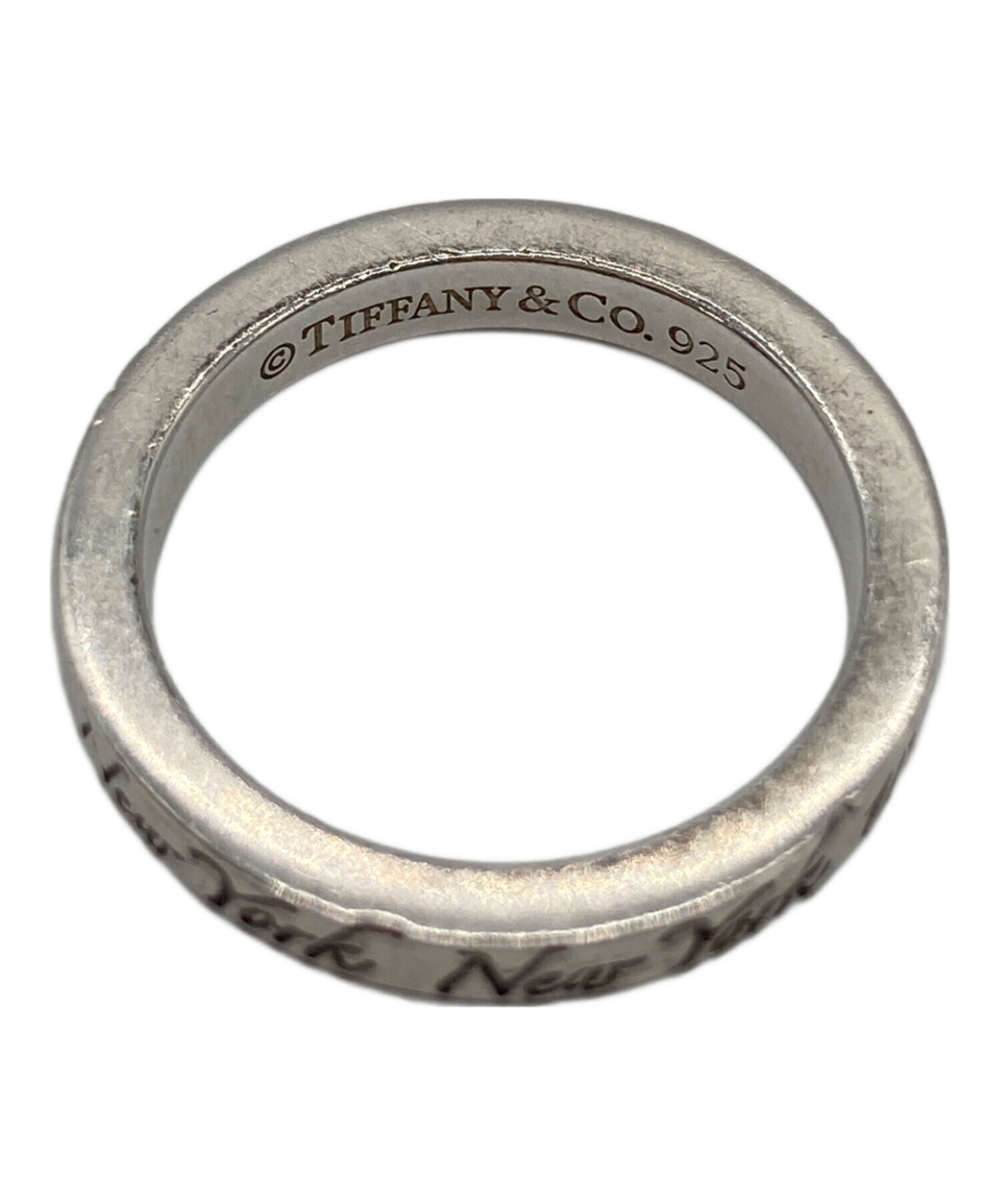 TIFFANY ティファニー 925シルバー ノーツナローリング 10号